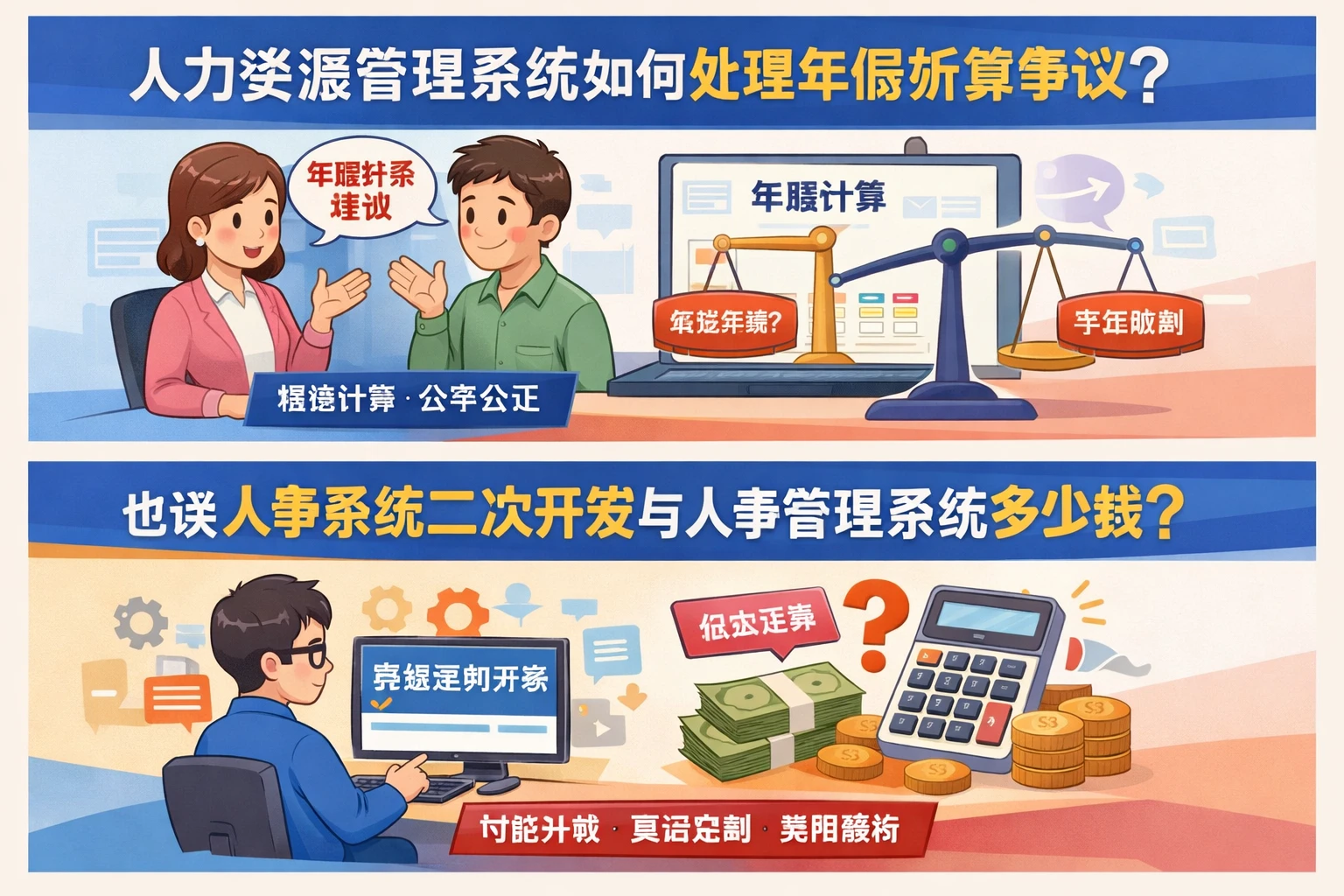 人力资源管理系统如何处理年假折算争议？也谈人事系统二次开发与人事管理系统多少钱