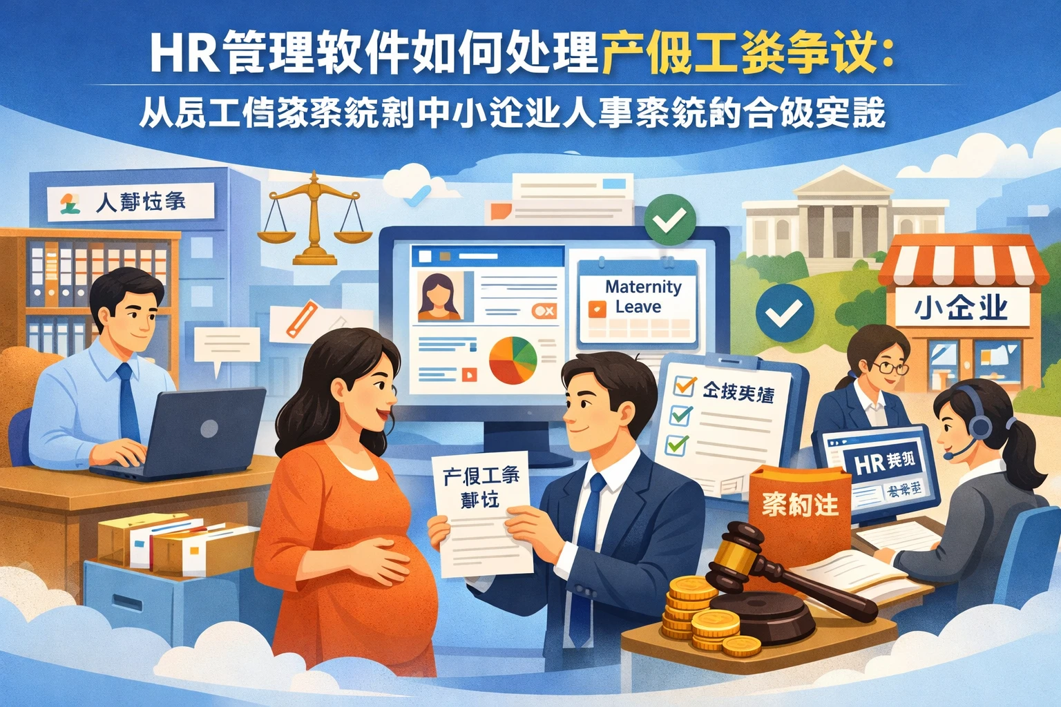 HR管理软件如何处理产假工资争议：从员工档案系统到中小企业人事系统的合规实践