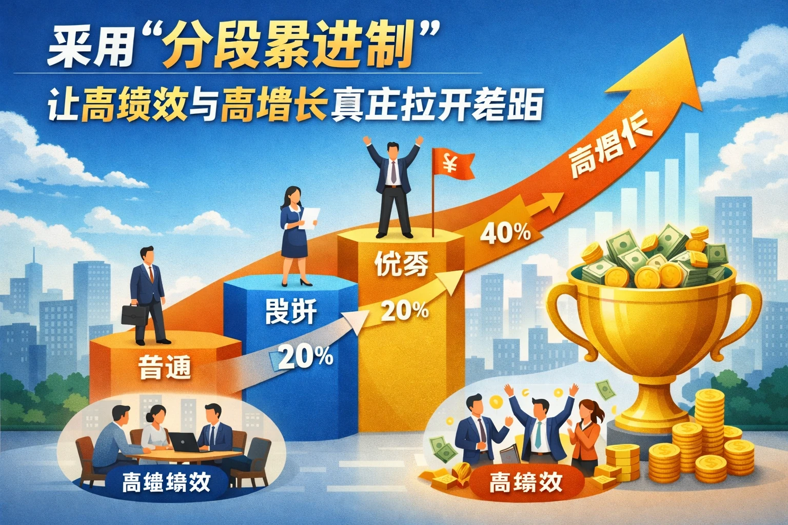 采用“分段累进制”，让高绩效与高增长真正拉开差距