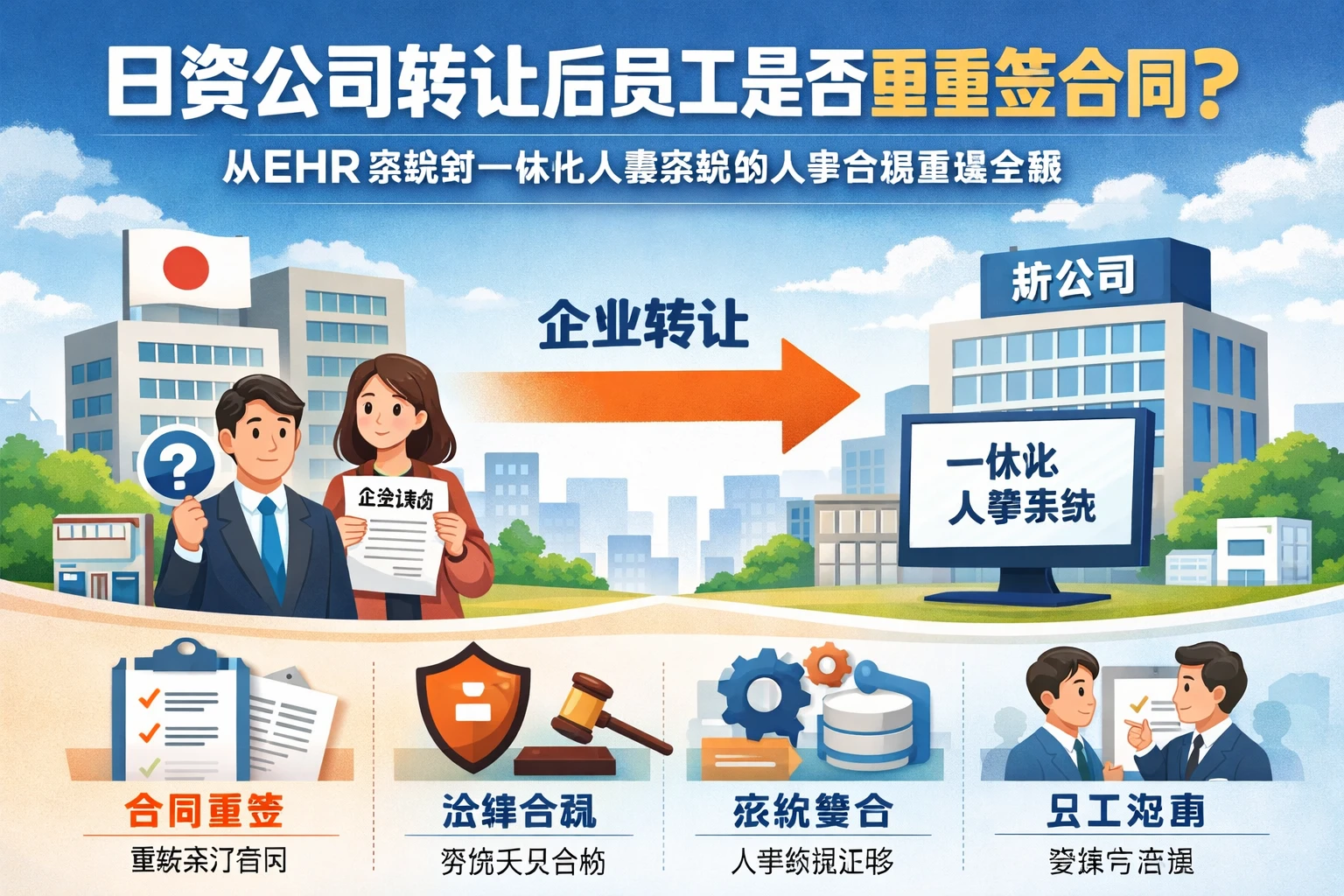日资公司转让后员工是否要重签合同？从ehr系统到一体化人事系统的人事合规管理全解