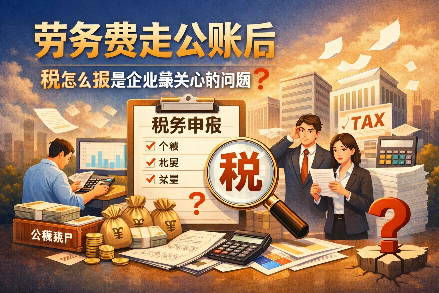 劳务费走公账后，税怎么报是企业最关心的问题
