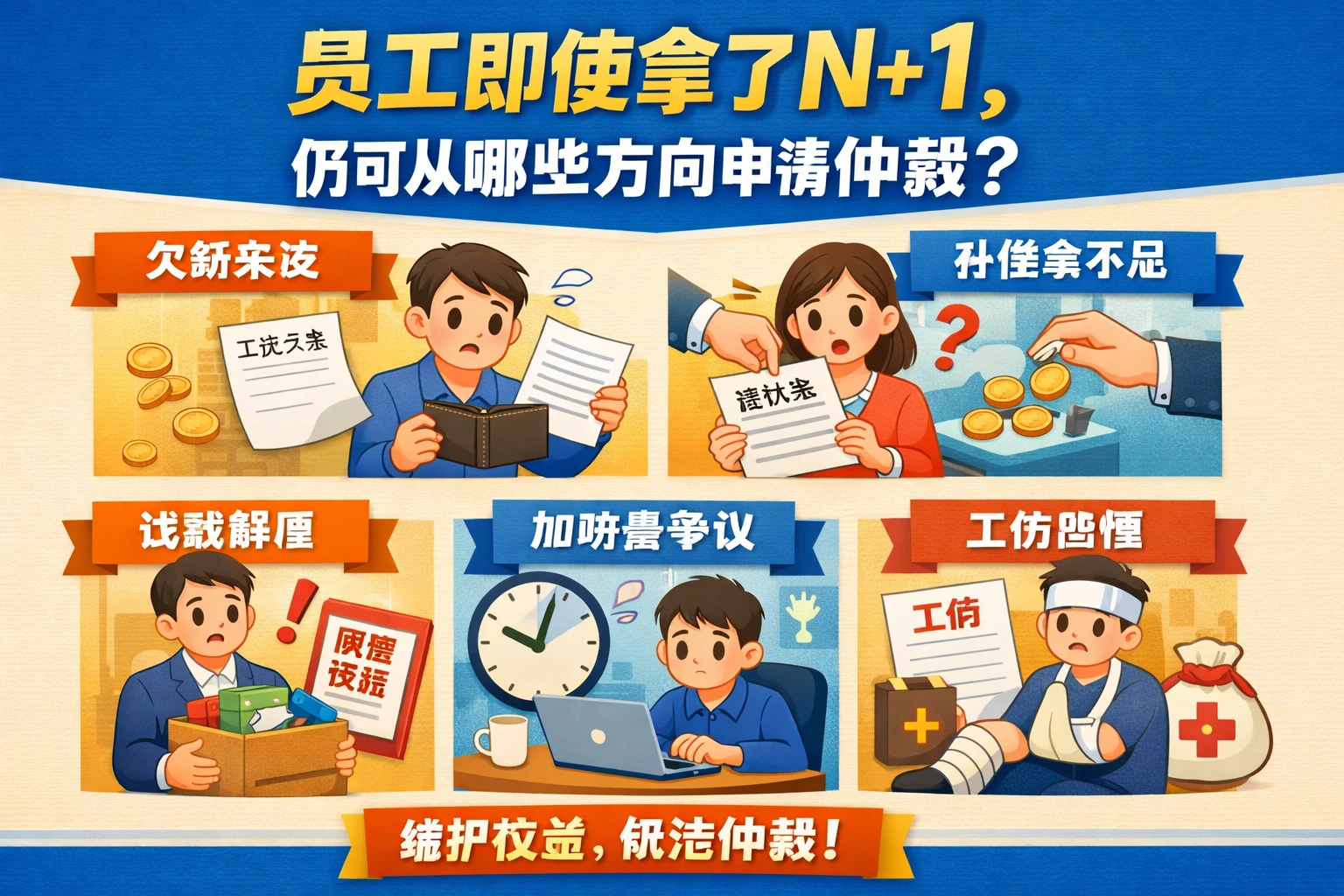 员工即使拿了N+1，仍可从哪些方向申请仲裁