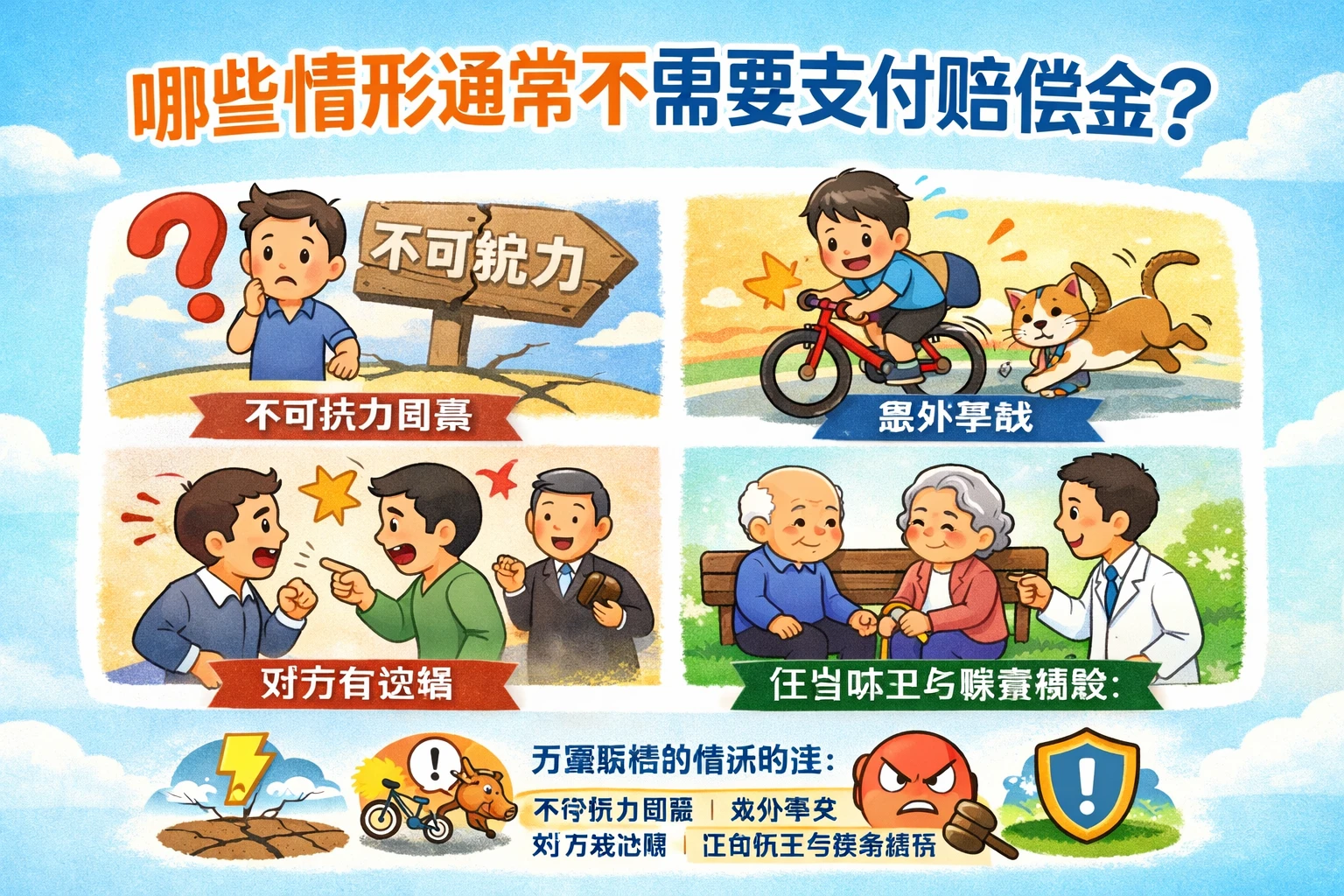 哪些情形通常不需要支付赔偿金