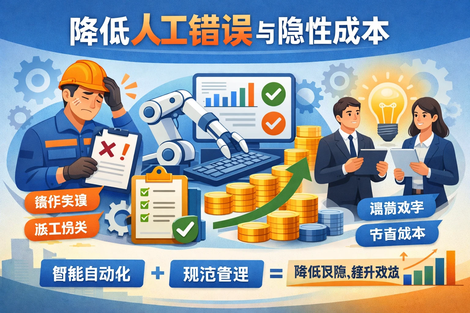 降低人工错误与隐性成本