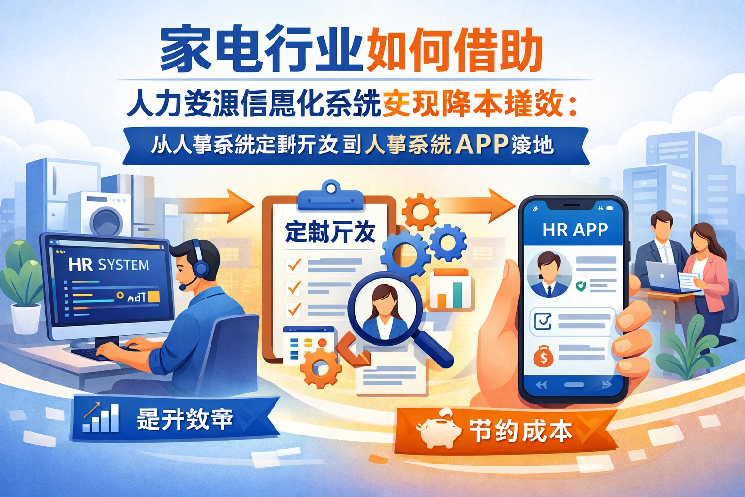 家电行业如何借助人力资源信息化系统实现降本增效：从人事系统定制开发到人事系统APP落地