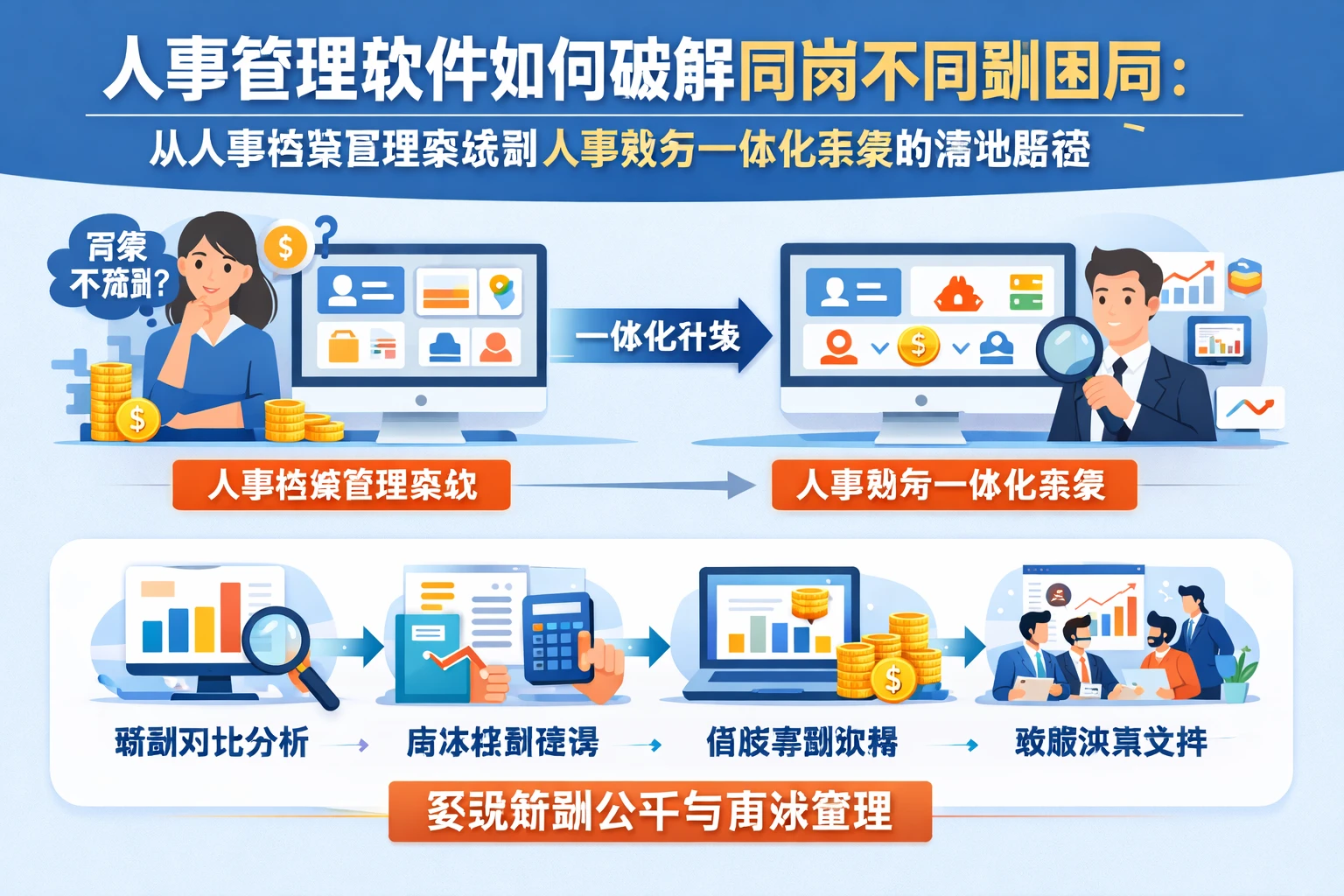 人事管理软件如何破解同岗不同酬困局：从人事档案管理系统到人事财务一体化系统的落地路径