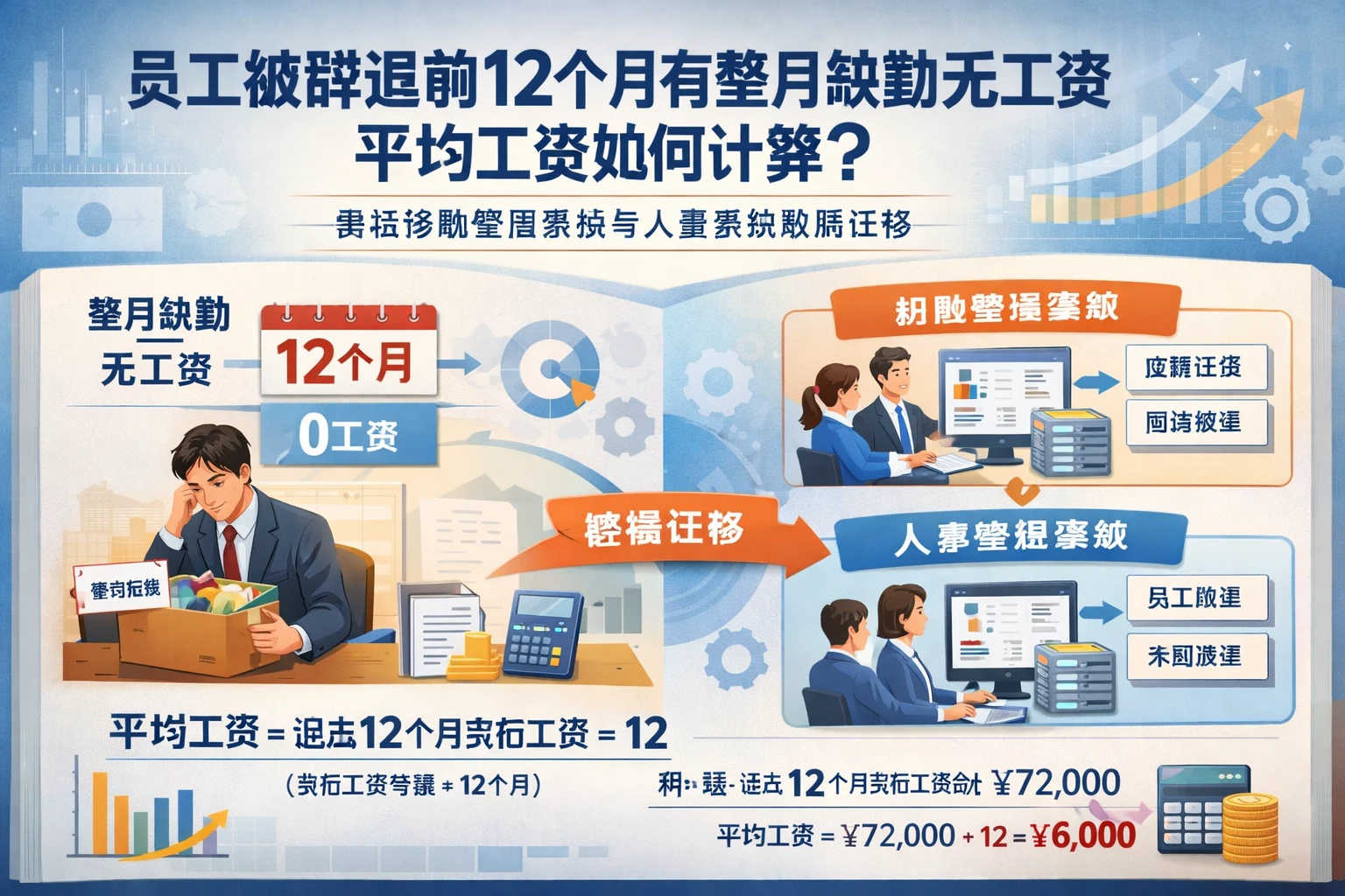 人力资源信息化系统场景下，员工被辞退前12个月有整月缺勤无工资，平均工资如何计算——兼谈招聘管理系统与人事系统数据迁移