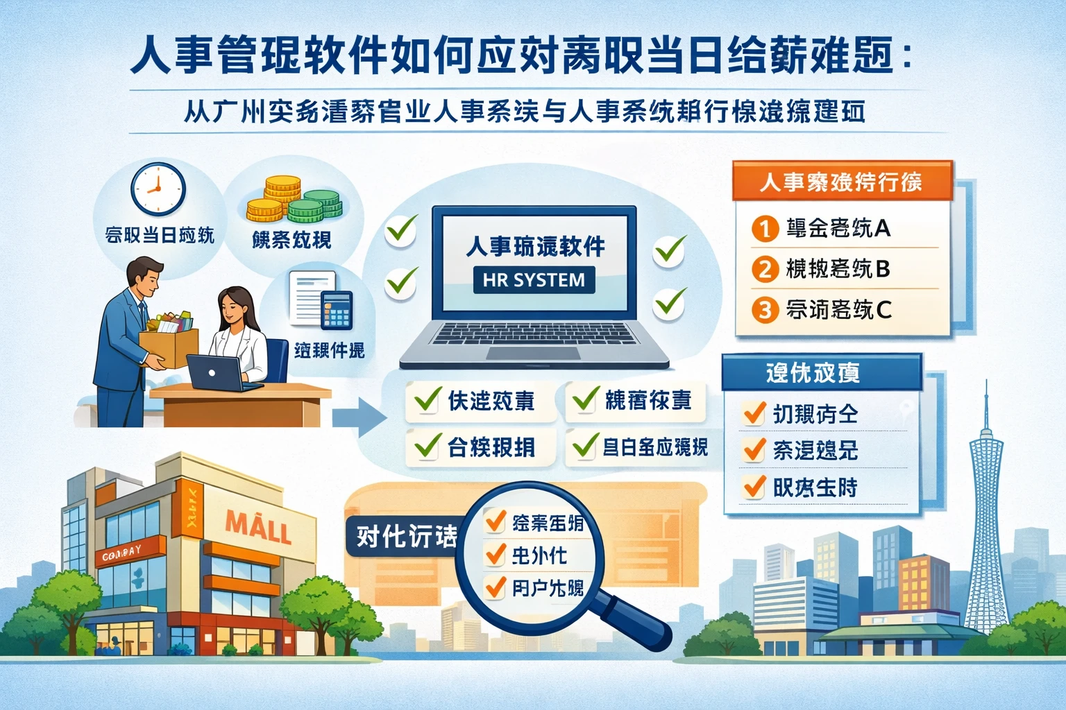 人事管理软件如何应对离职当日结薪难题：从广州实务看零售业人事系统与人事系统排行榜选择逻辑