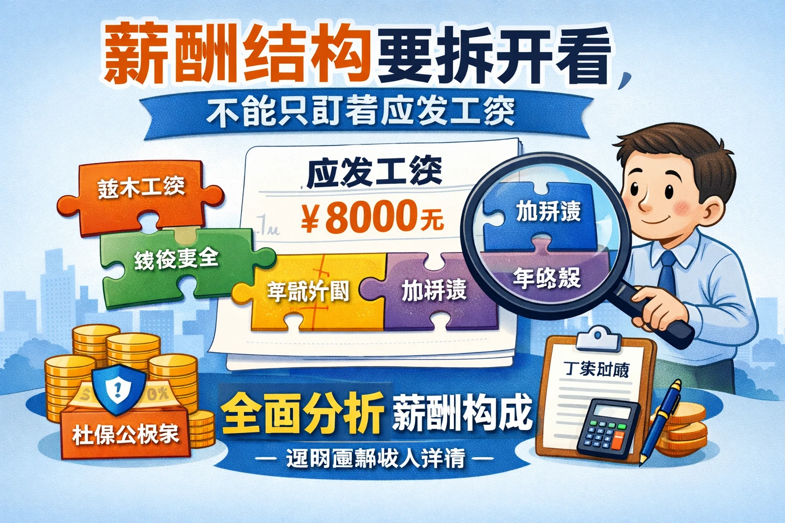 薪酬结构要拆开看，不能只盯着应发工资