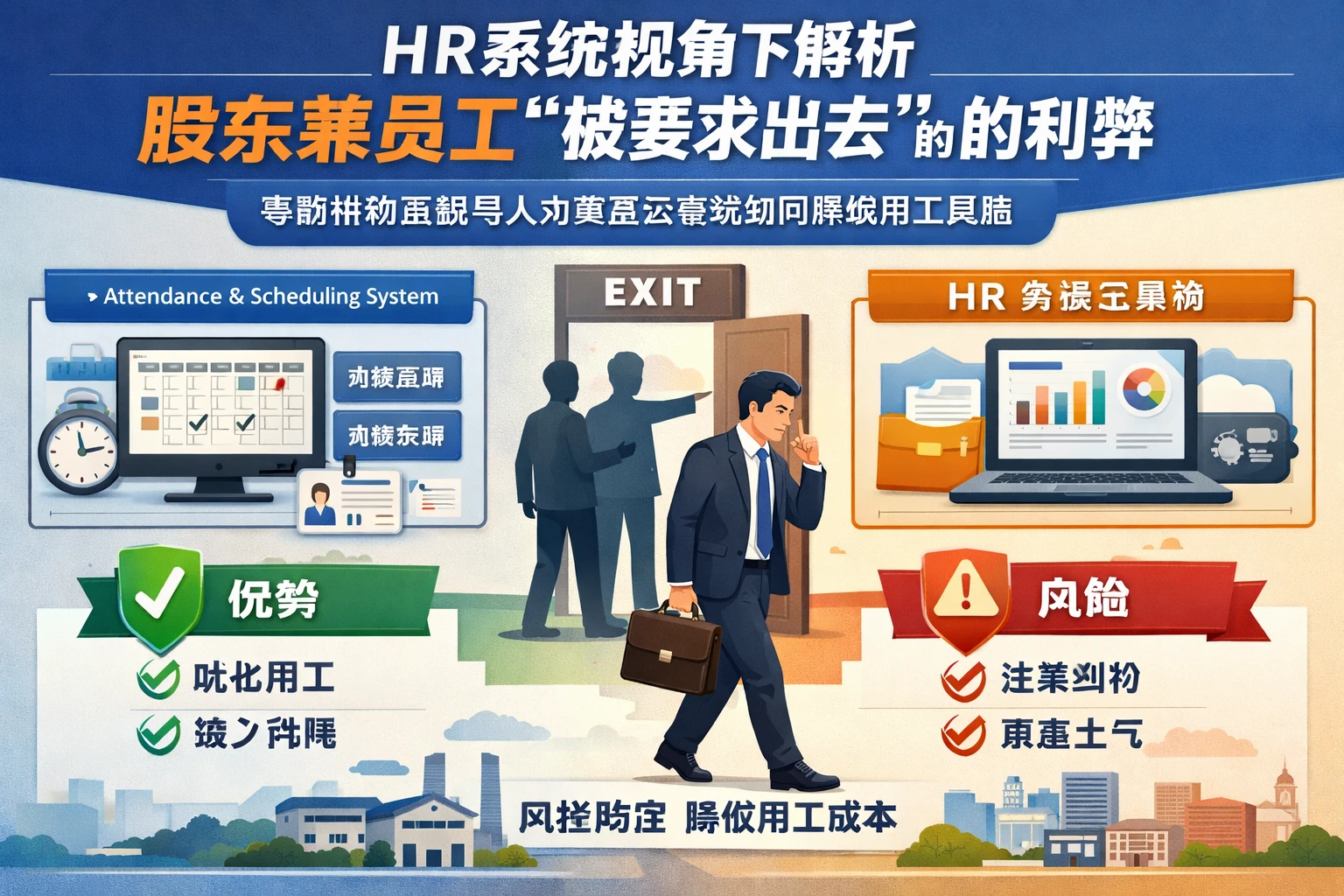 HR系统视角下解析股东兼员工“被要求出去”的利弊:考勤排班系统与人力资源云系统如何降低用工风险