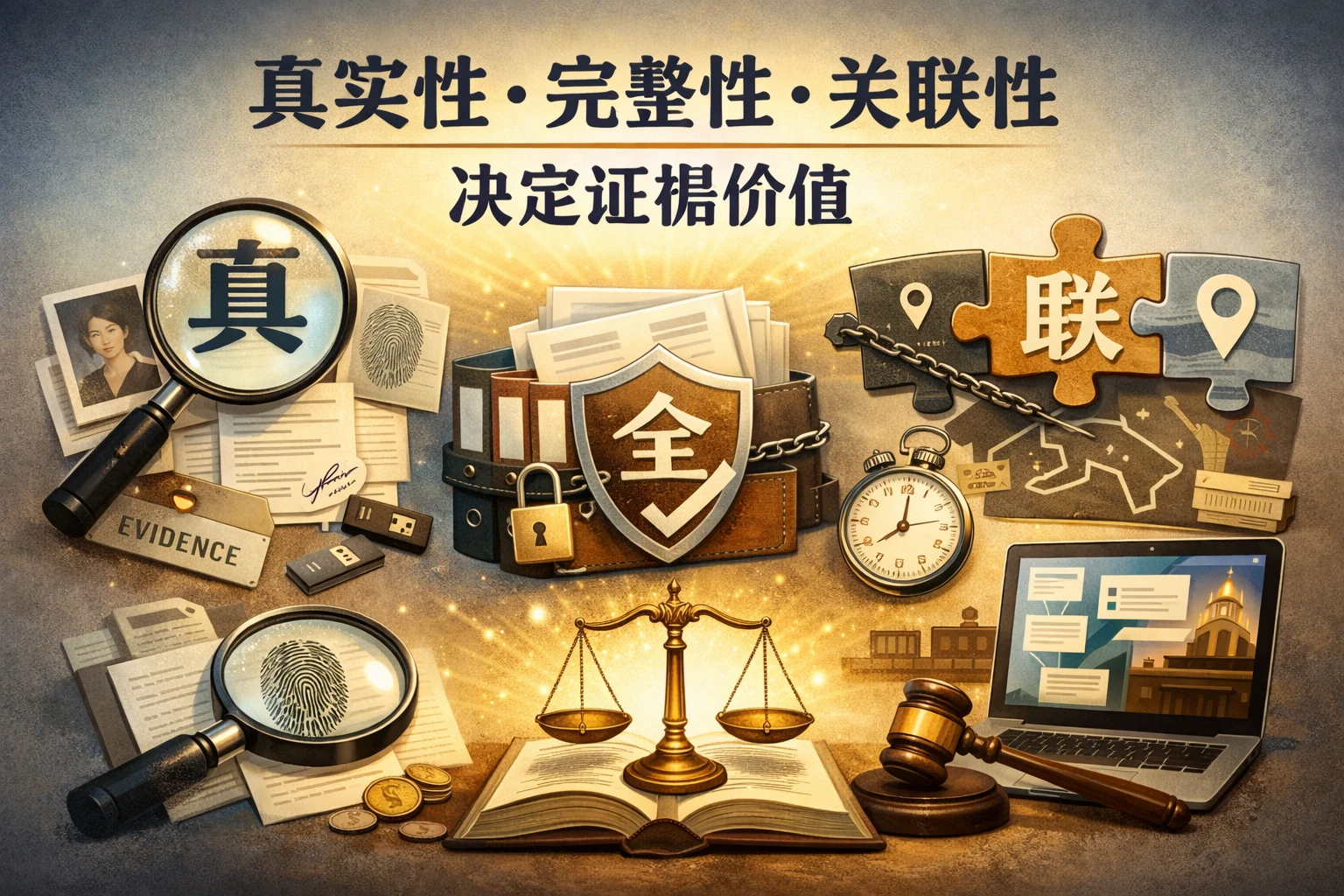 真实性、完整性、关联性，决定证据价值