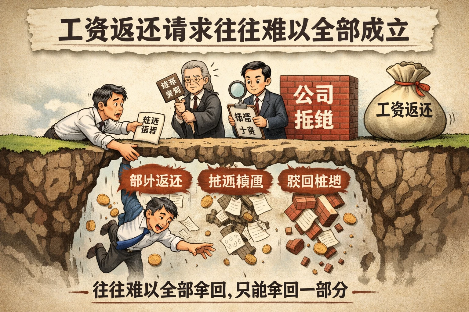 工资返还请求往往难以全部成立