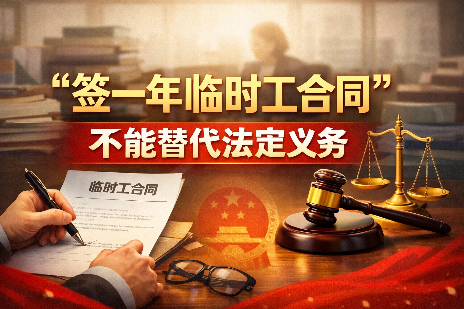 “签一年临时工合同”不能替代法定义务