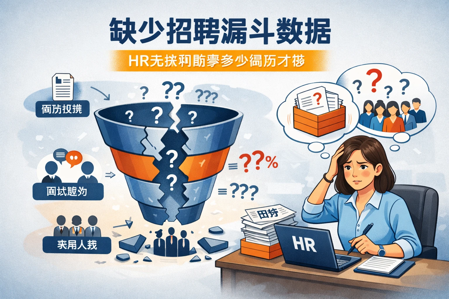 缺少招聘漏斗数据，HR无法判断要多少简历才够