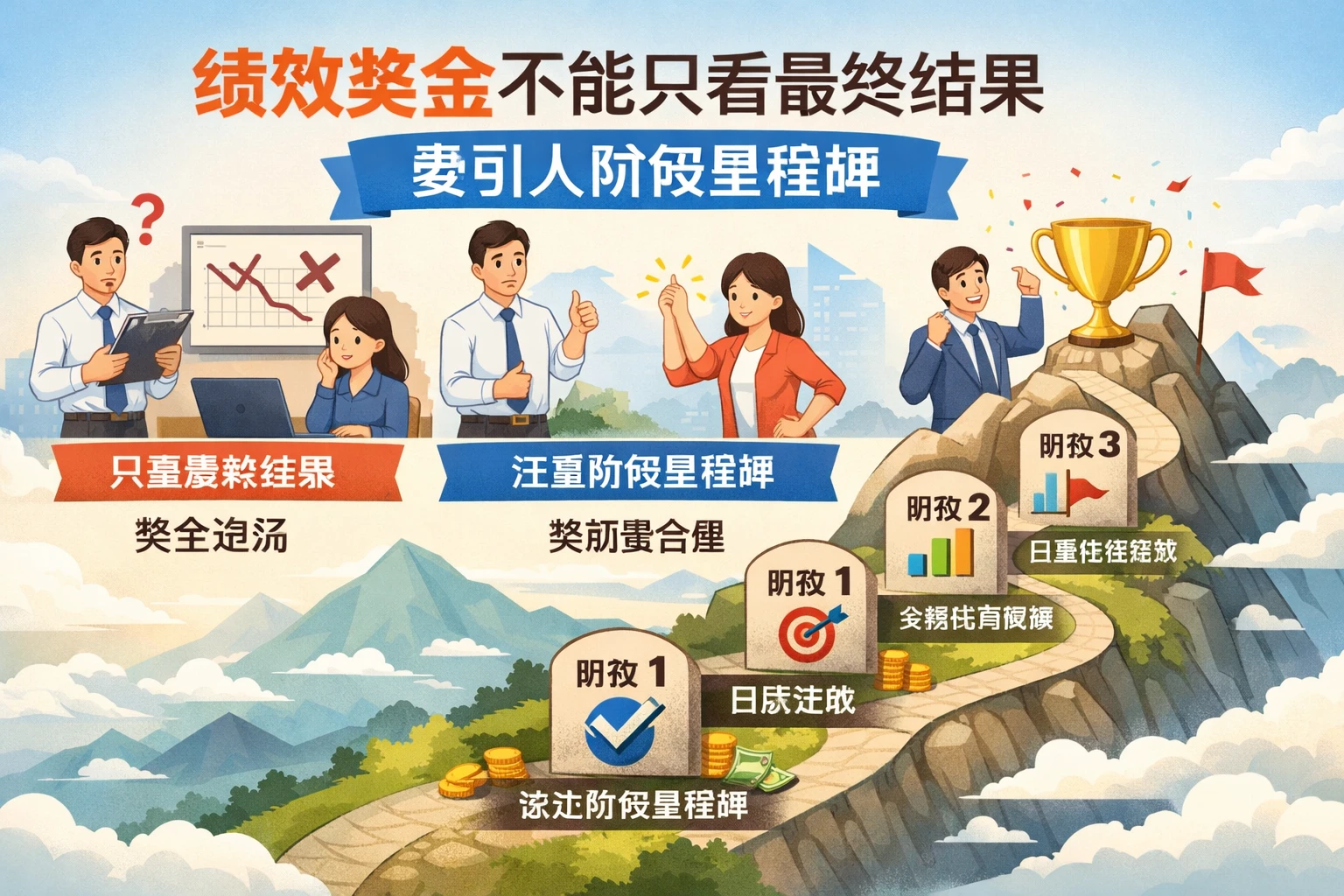 绩效奖金不能只看最终结果，要引入阶段里程碑