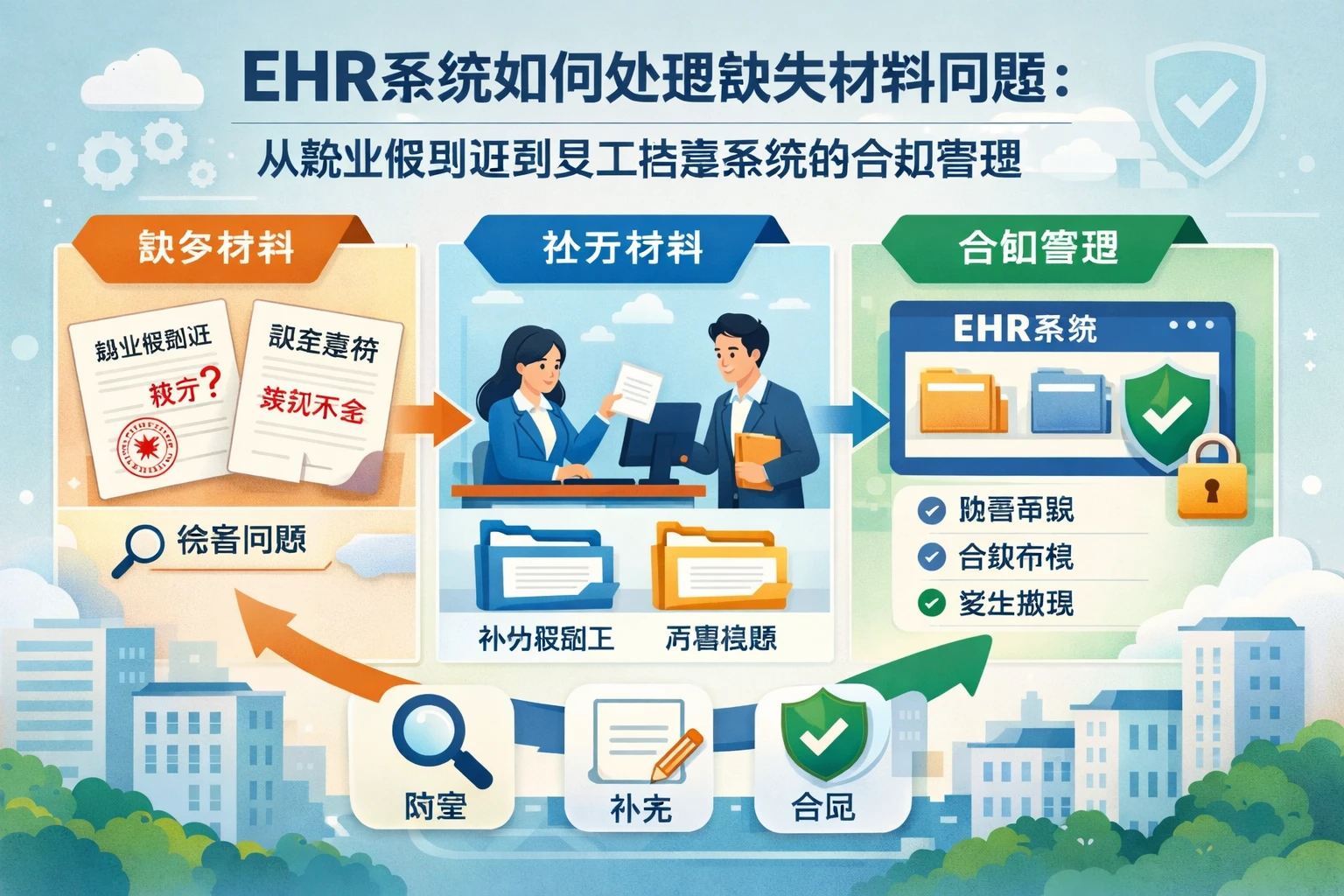 ehr系统如何处理缺失材料问题：从就业报到证到员工档案系统的合规管理