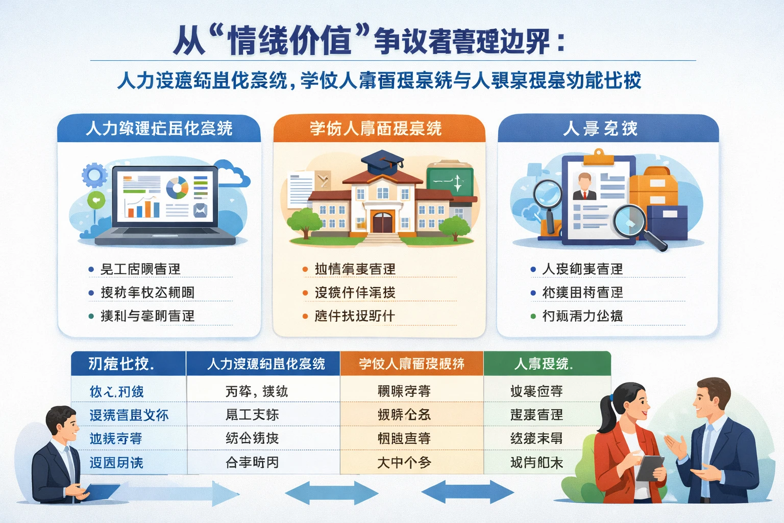 从“情绪价值”争议看管理边界：人力资源信息化系统、学校人事管理系统与人事系统功能比较