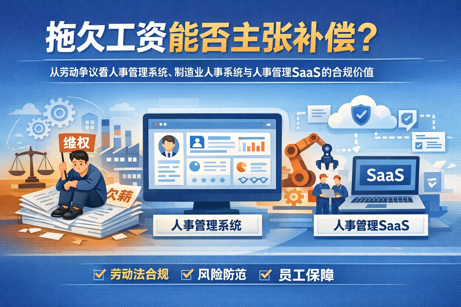 拖欠工资能否主张补偿？从劳动争议看人事管理系统、制造业人事系统与人事管理SaaS的合规价值