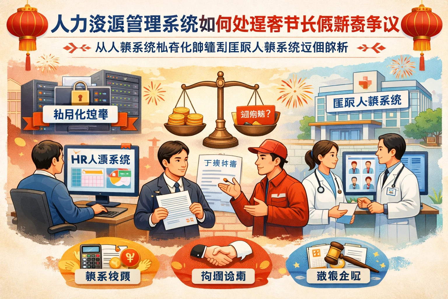 人力资源管理系统如何处理春节长假薪资争议：从人事系统私有化部署到医院人事系统应用解析