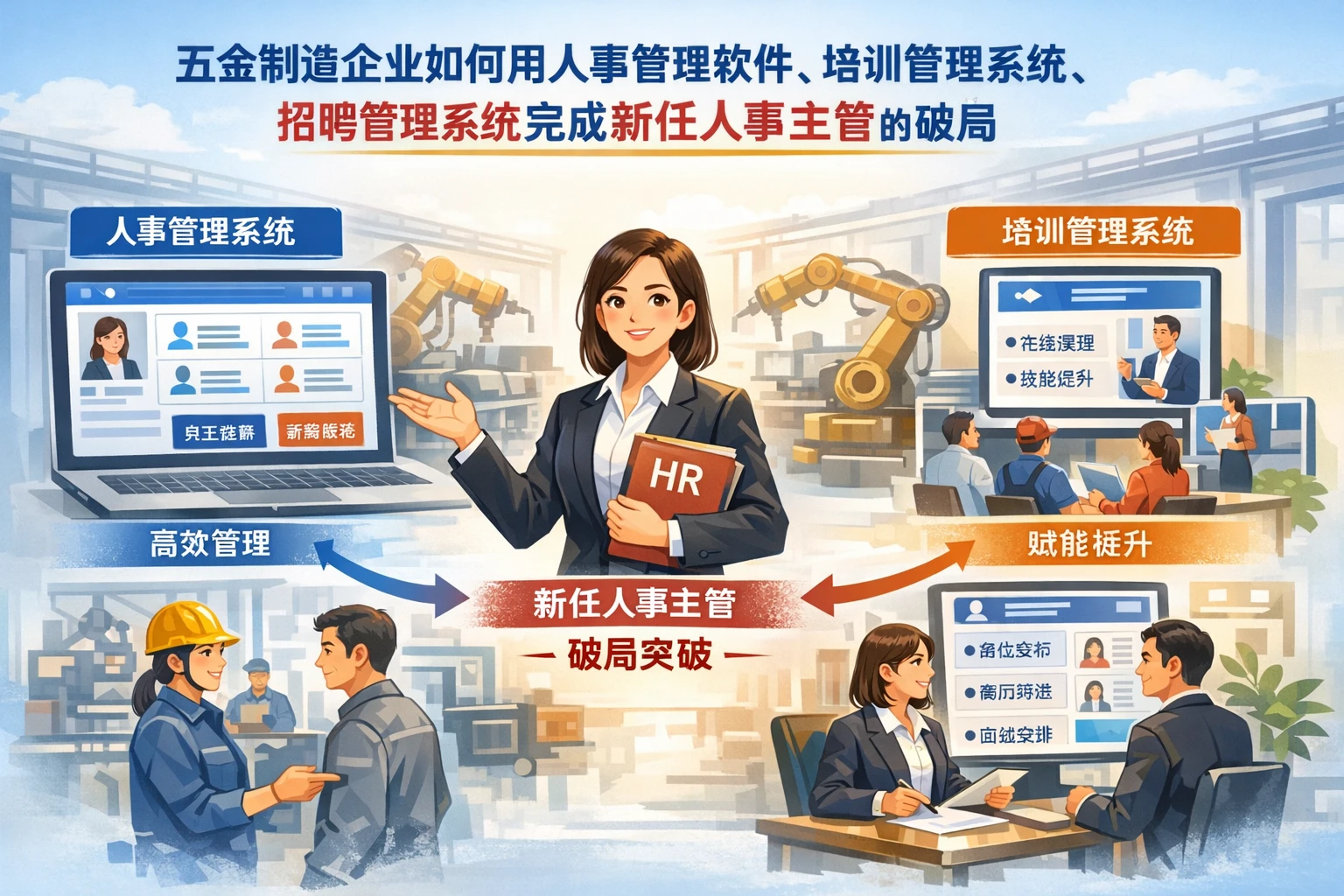 五金制造企业如何用人事管理软件、培训管理系统、招聘管理系统完成新任人事主管的破局