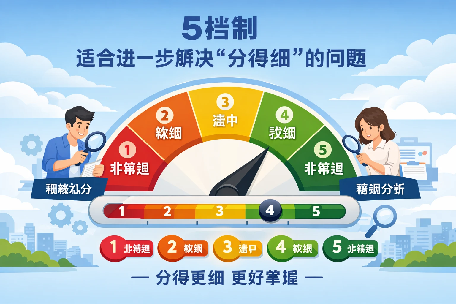 5档制适合进一步解决“分得细”的问题