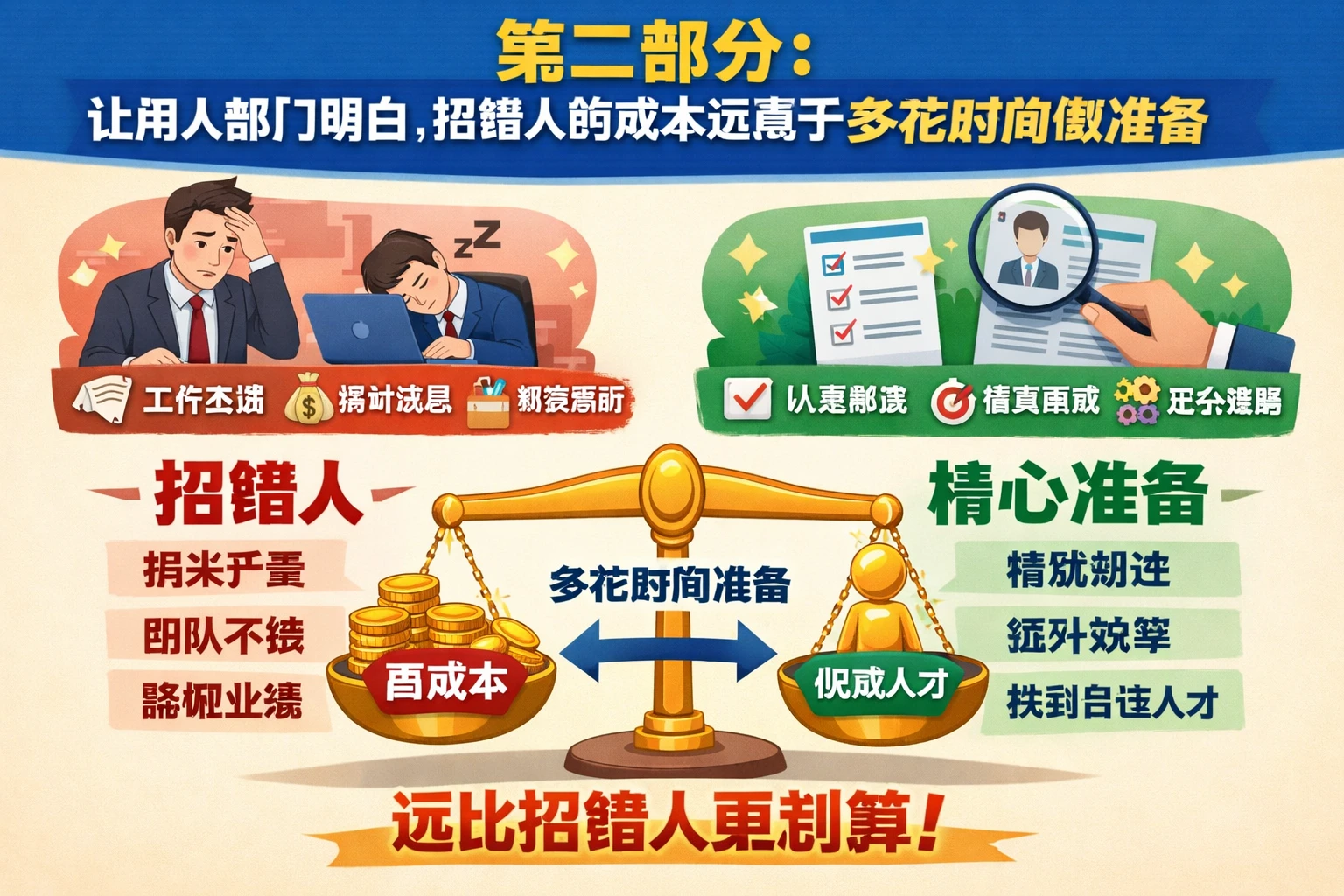 第二部分：让用人部门明白，招错人的成本远高于多花时间做准备
