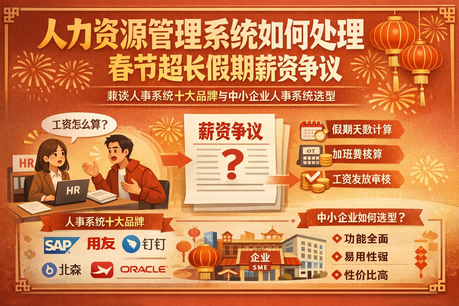 人力资源管理系统如何处理春节超长假期薪资争议:兼谈人事系统十大品牌与中小企业人事系统选型