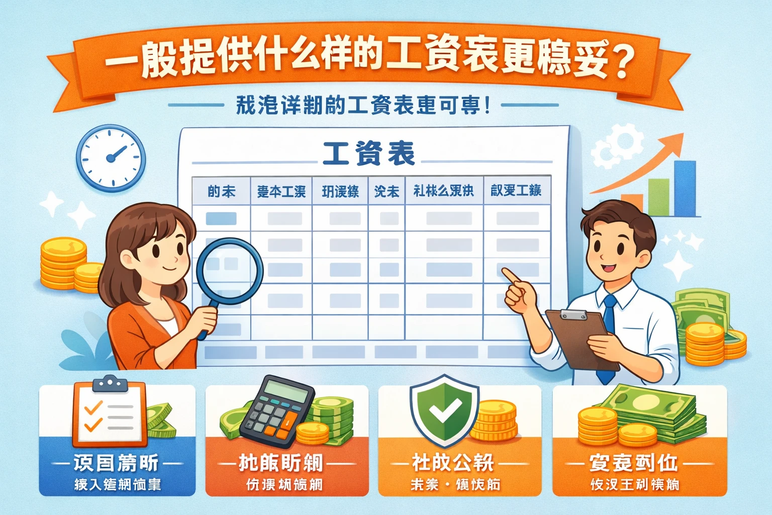 一般提供什么样的工资表更稳妥