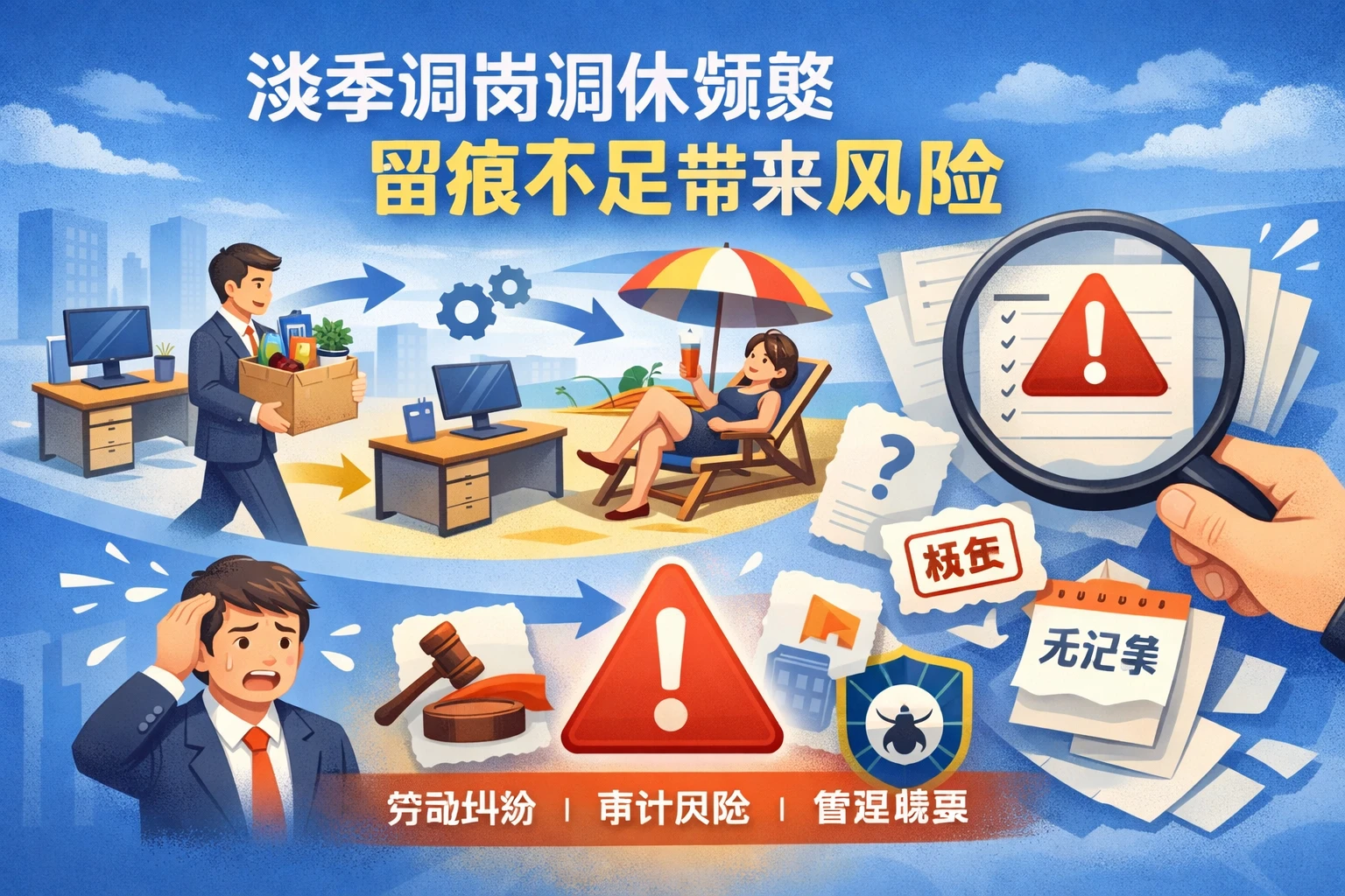 淡季调岗调休频繁，留痕不足带来风险