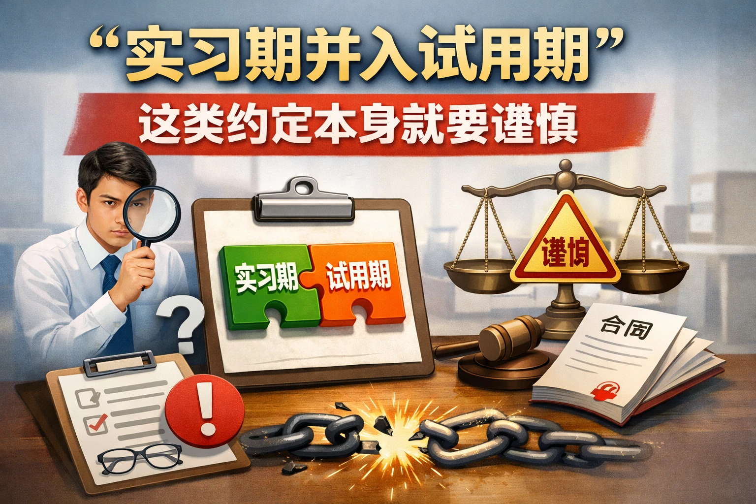 “实习期并入试用期”这类约定本身就要谨慎