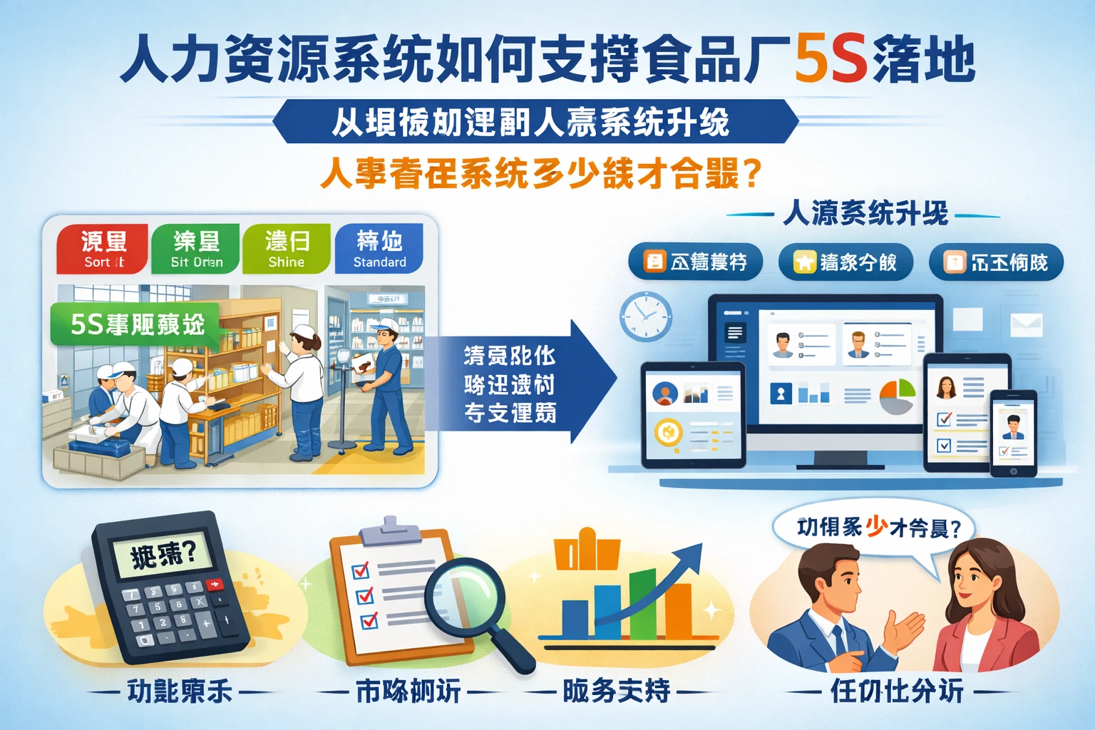 人力资源系统如何支撑食品厂5S落地：从现场规范到人事系统升级，人事管理系统多少钱才合理