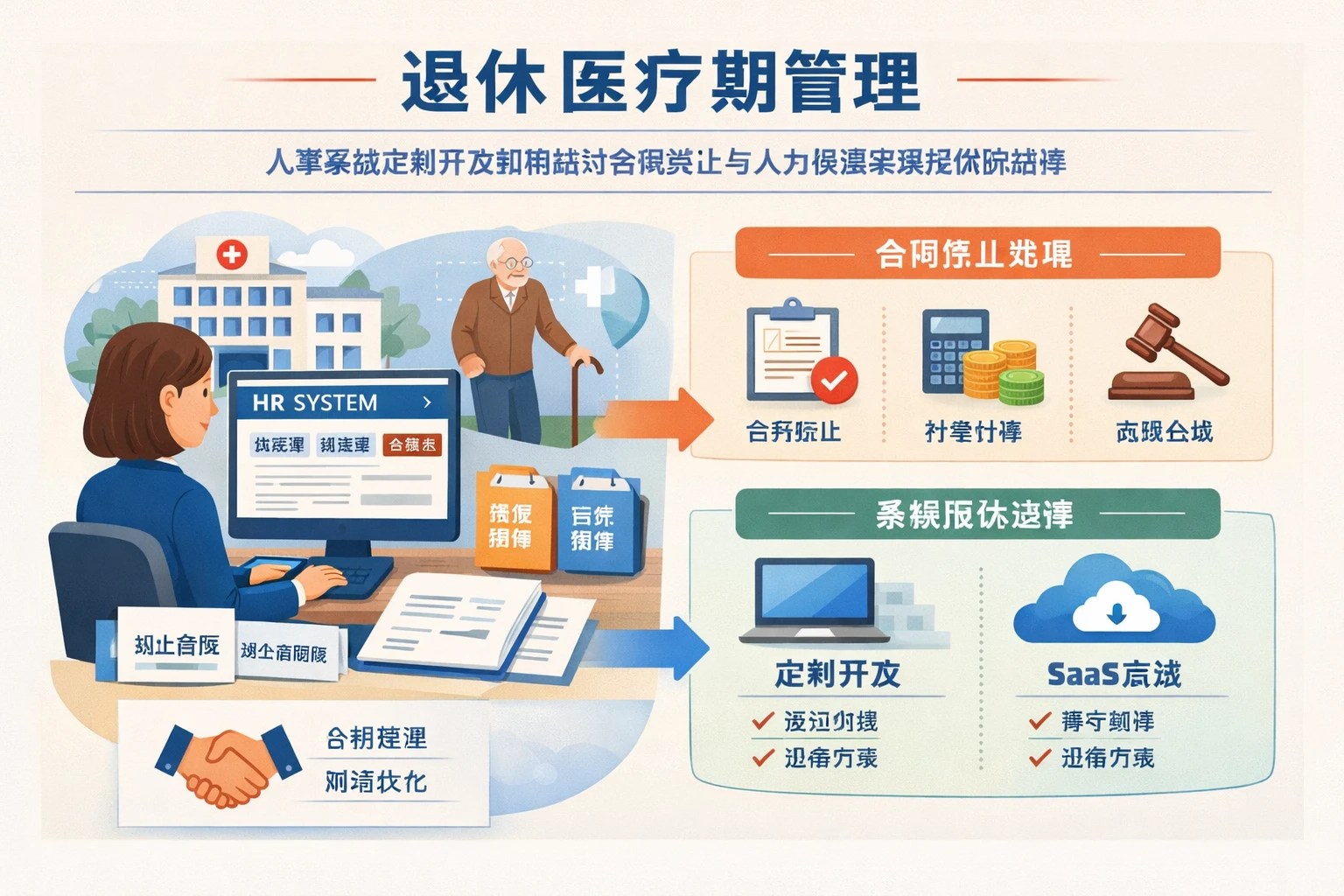 人力资源软件视角下的退休医疗期管理：人事系统定制开发如何应对合同终止与人力资源系统报价选择