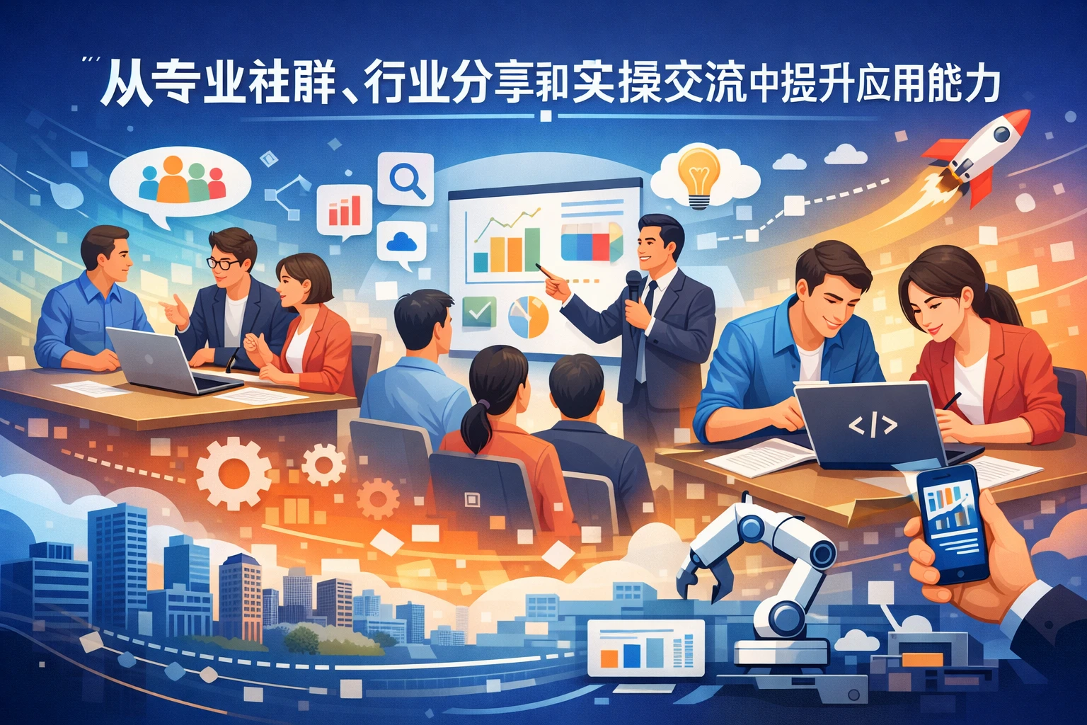 从专业社群、行业分享和实操交流中提升应用能力