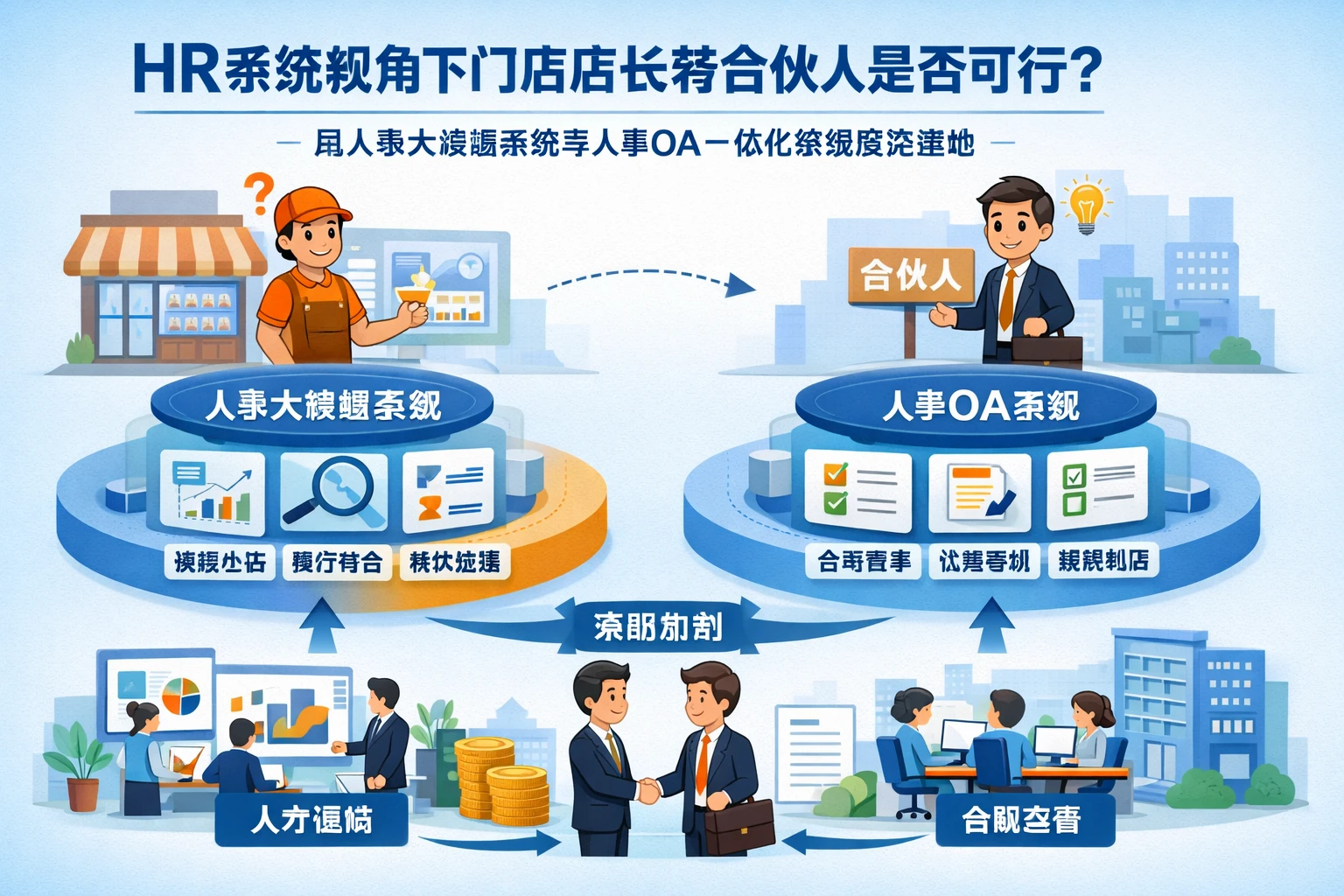 HR系统视角下门店店长转合伙人是否可行?用人事大数据系统与人事OA一体化系统规范落地