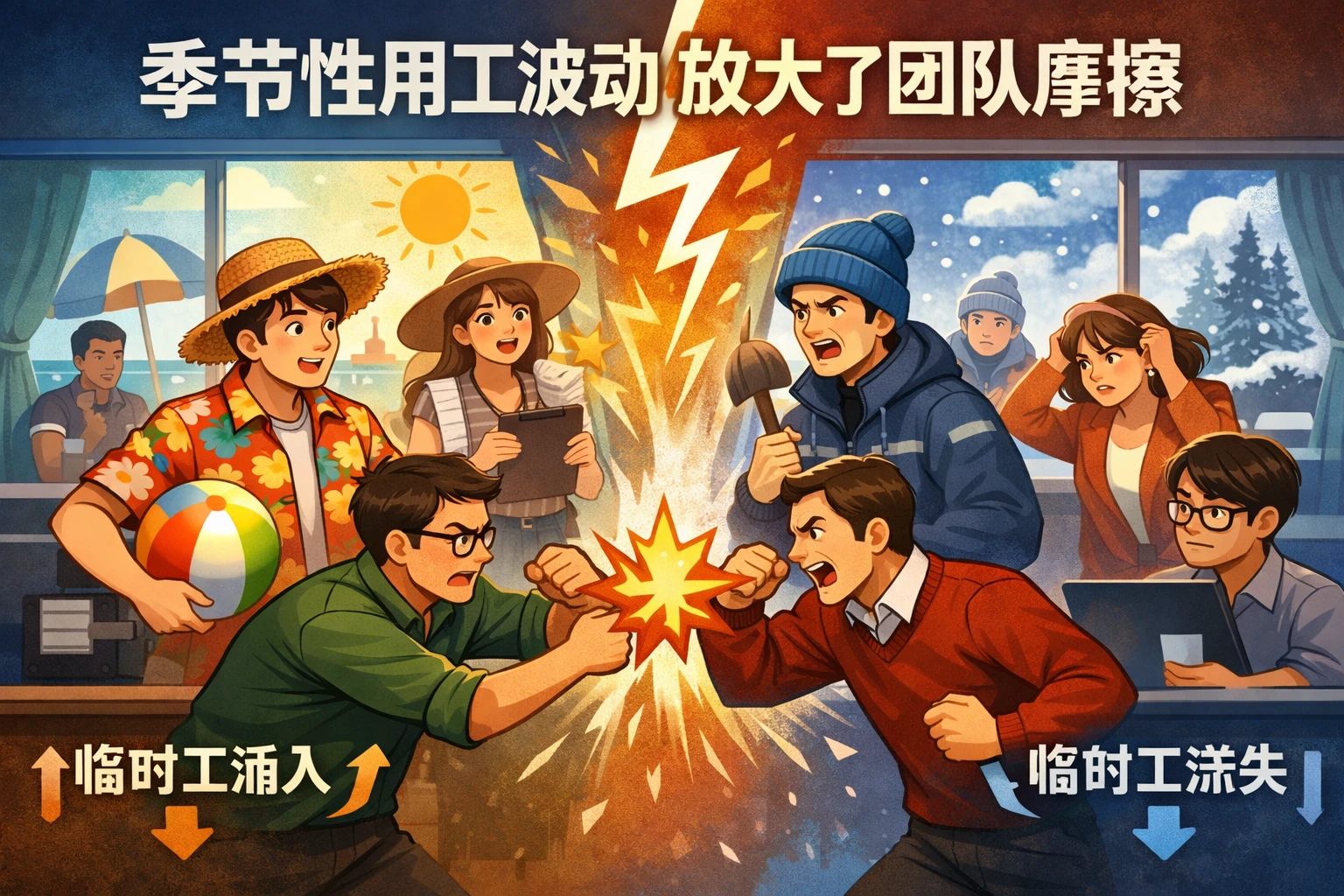 季节性用工波动放大了团队摩擦