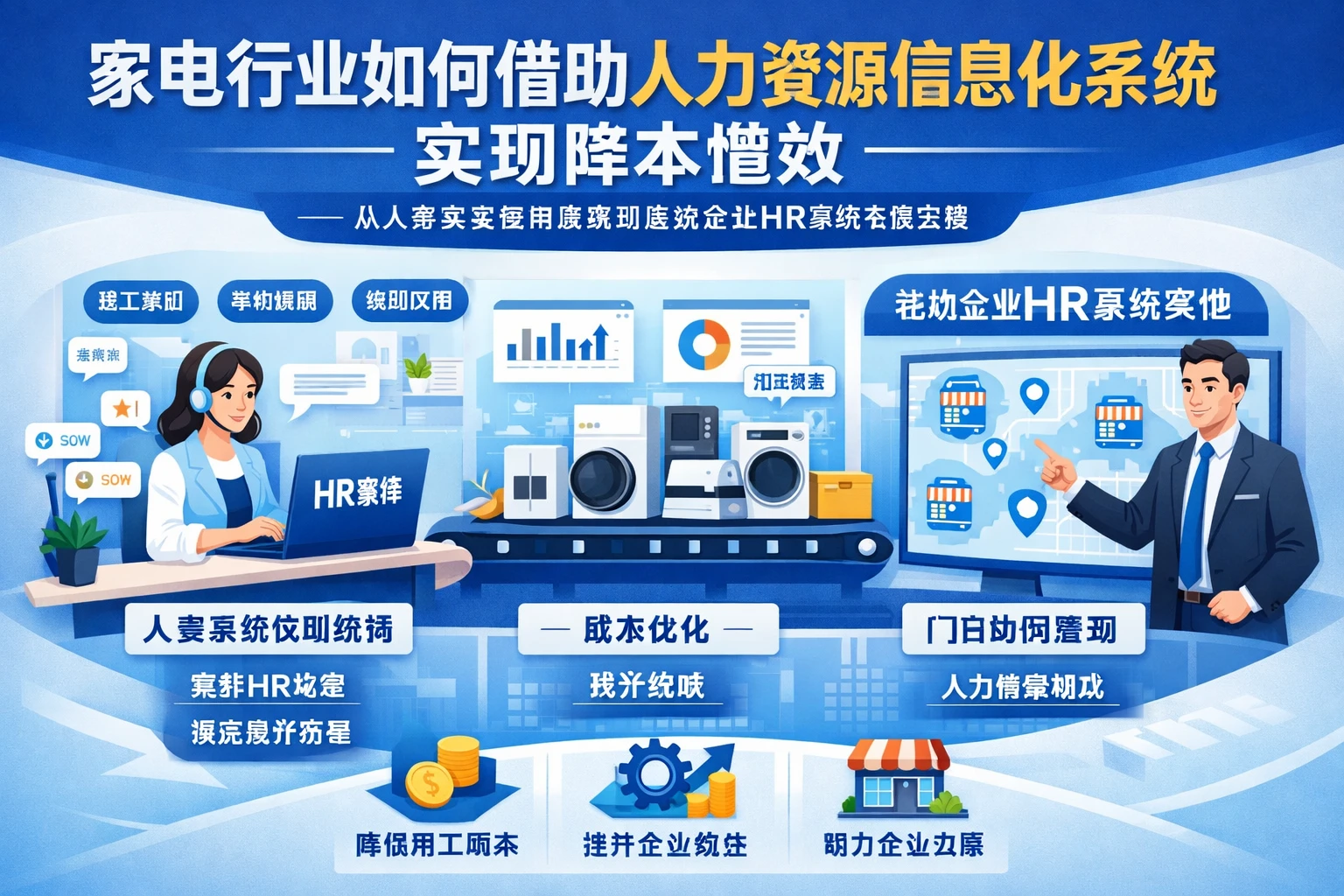 家电行业如何借助人力资源信息化系统实现降本增效——从人事系统使用教程到连锁企业HR系统落地实践