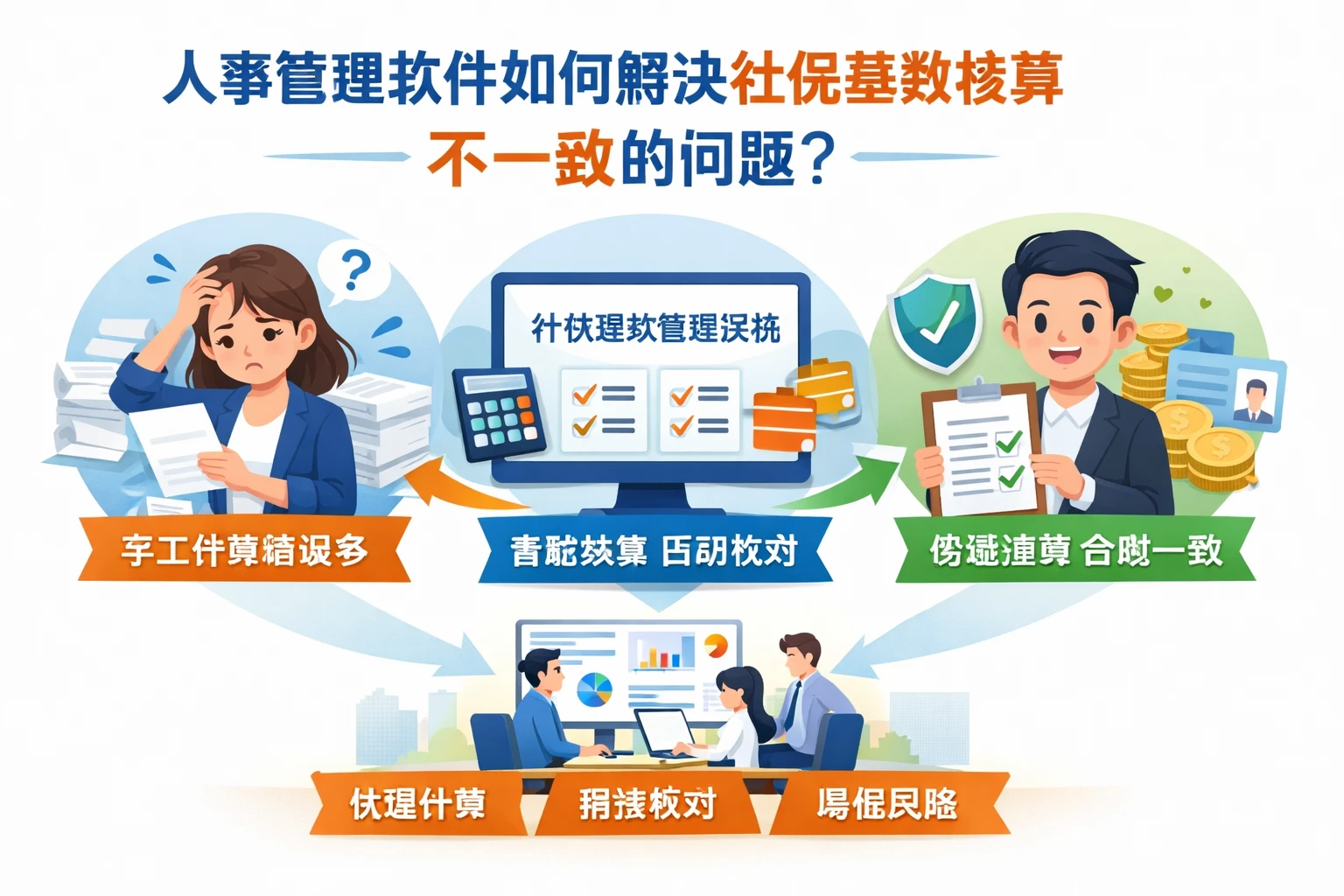 人事管理软件如何解决社保基数核算不一致的问题