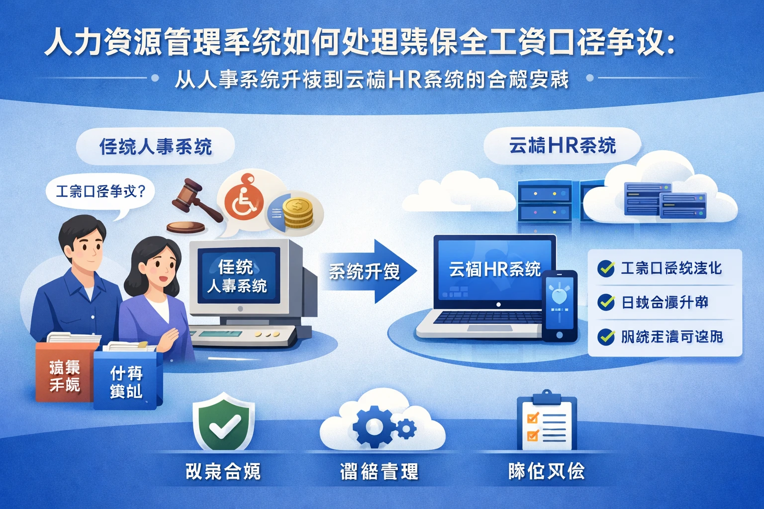人力资源管理系统如何处理残保金工资口径争议：从人事系统升级到云端HR系统的合规实践