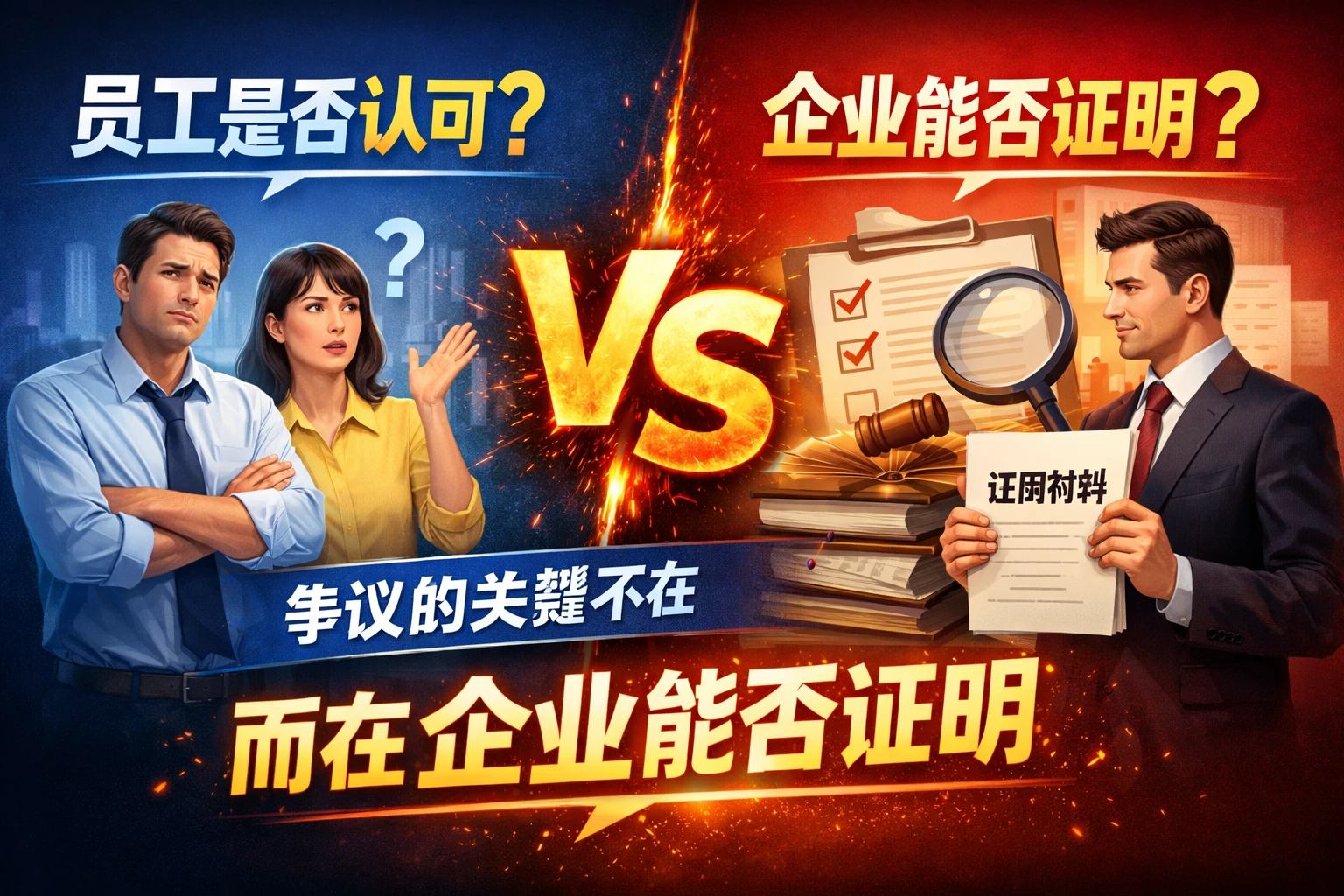争议的关键不在“员工是否认可”，而在“企业能否证明”