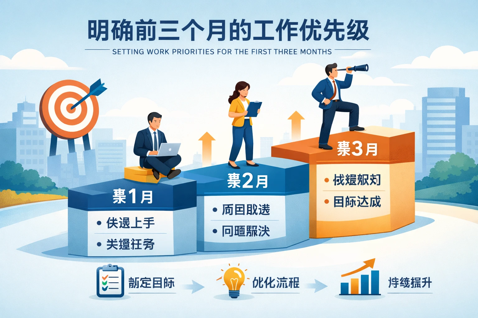 明确前三个月的工作优先级
