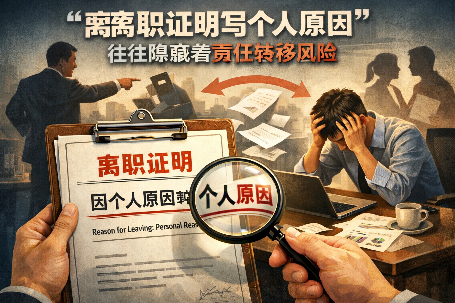 “离职证明写个人原因”往往隐藏着责任转移风险