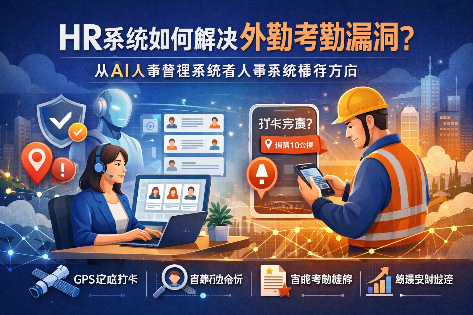 HR系统如何解决外勤考勤漏洞？从AI人事管理系统看人事系统推荐方向