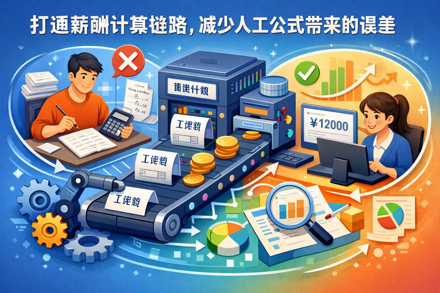 打通薪酬计算链路，减少人工公式带来的误差