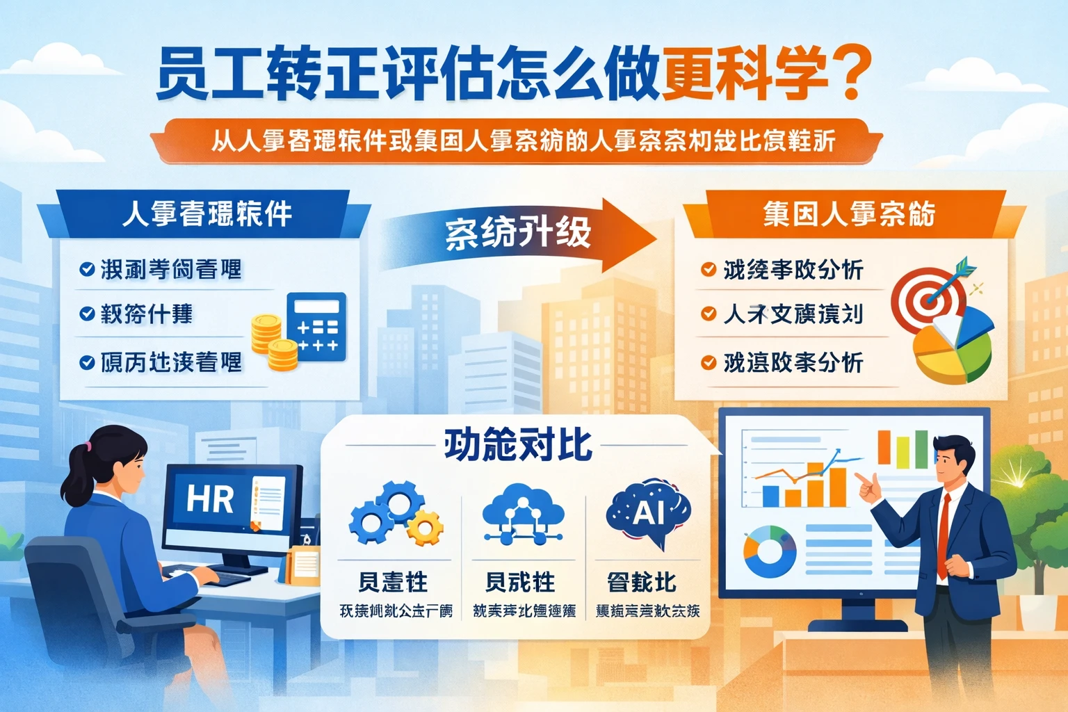 员工转正评估怎么做更科学？从人事管理软件到集团人事系统的人事系统功能比较解析