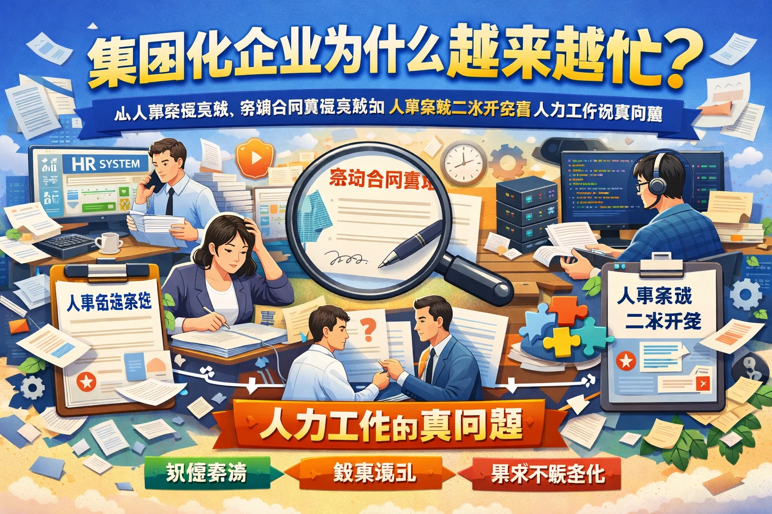 集团化企业为什么越来越忙?从人事管理系统、劳动合同管理系统到人事系统二次开发看人力工作的真问题
