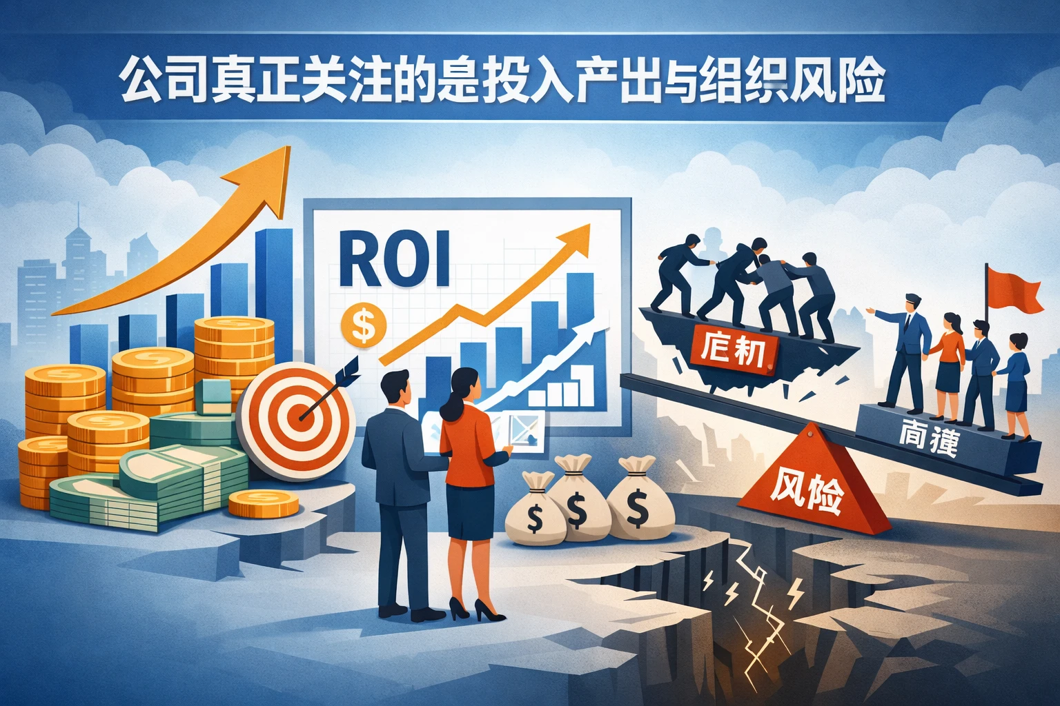 公司真正关注的是投入产出与组织风险