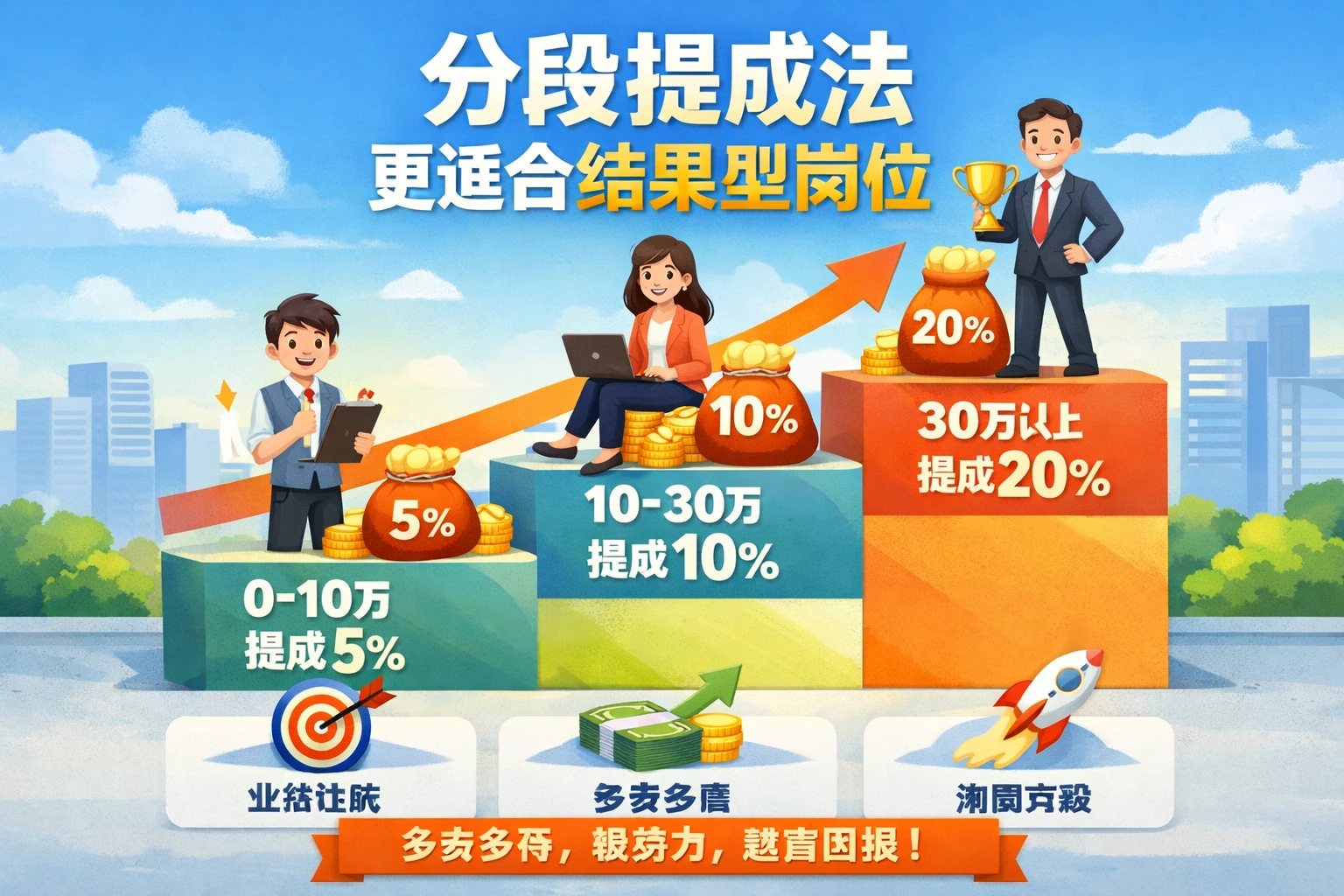 分段提成法，更适合结果型岗位