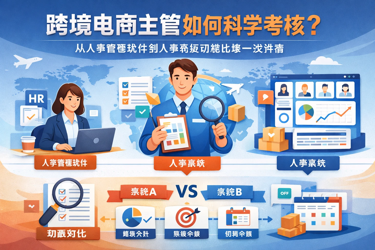 跨境电商主管如何科学考核？从人事管理软件到人事系统功能比较一次讲清