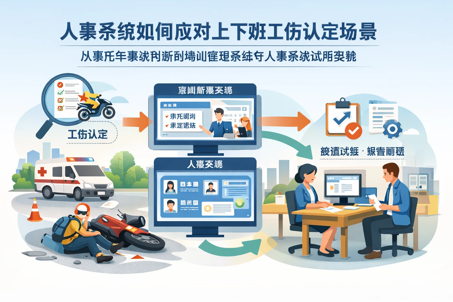 人事系统如何应对上下班工伤认定场景：从摩托车事故判断到培训管理系统与人事系统试用实践