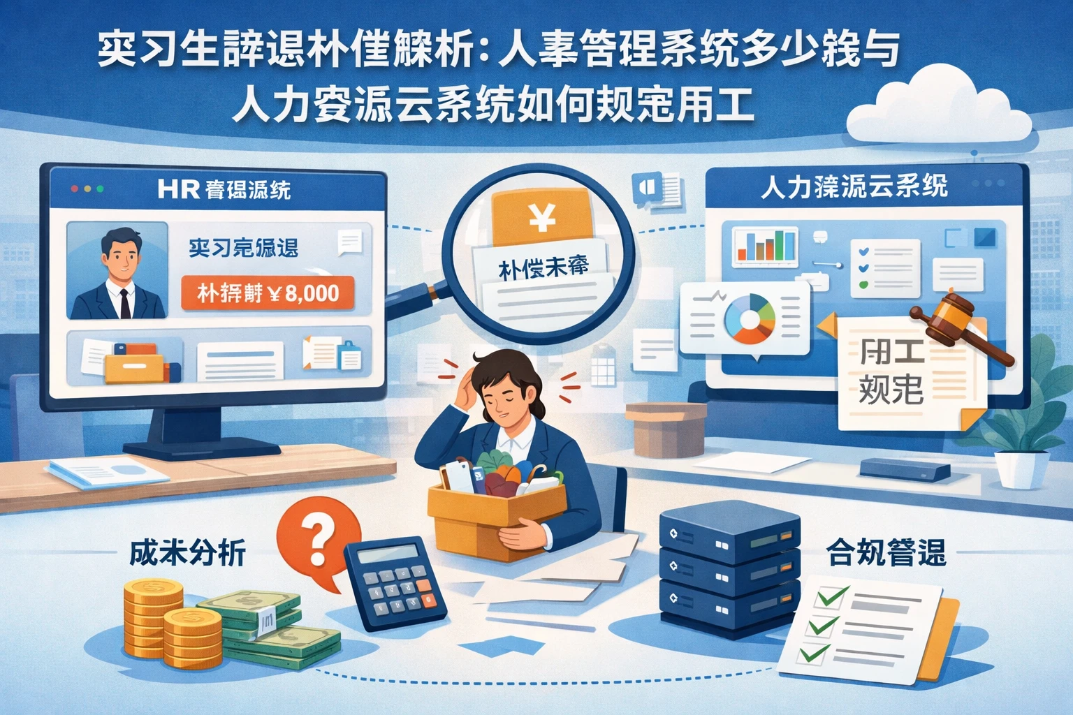 HR管理软件视角下的实习生辞退补偿解析：人事管理系统多少钱与人力资源云系统如何规范用工